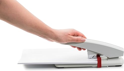 Miniatura 8 de Novus Engrapadora resistente B40, capacidad para 100 hojas, antiatascos, profundidad de grapado de 2.25 pulgadas con guía ajustable, derivación de