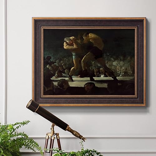 Miniatura 4 de Renditions Gallery Lienzo decorativo para pared, con marco de bronce y oro, decoración del hogar, club de boxeo por la noche, arte abstracto para