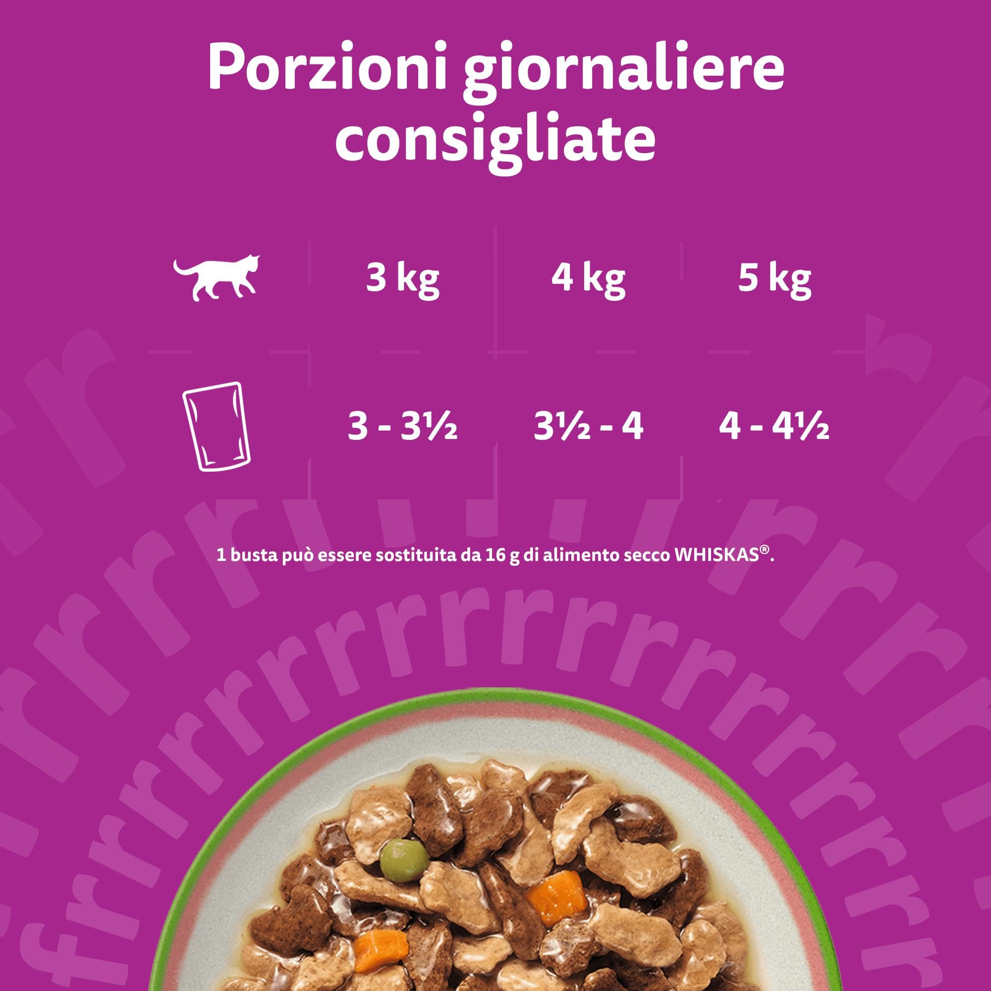 WHISKAS TASTY MIX Cibo Umido in Salsa per Gatti Adulti 4x85g Scelta dello Chef, confezione da 13