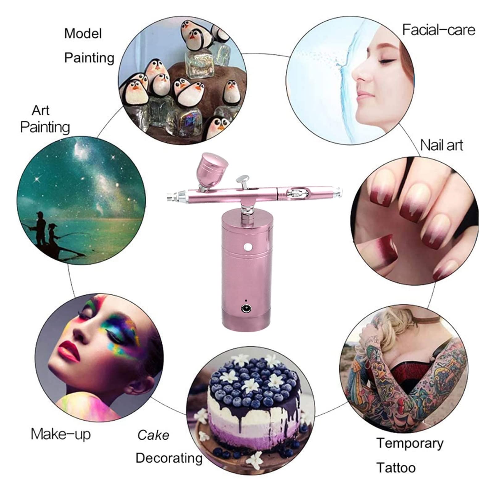 Zestaw do malowania natryskowego Handheld Airbrush Gun w sprayu z adapterem i mieszaniem, karmami samochodowymi, pistoletem natryskowym, 1,3, 1,4, 1,7 mm, do mebli, ogrodzenia, samochodu, roweru