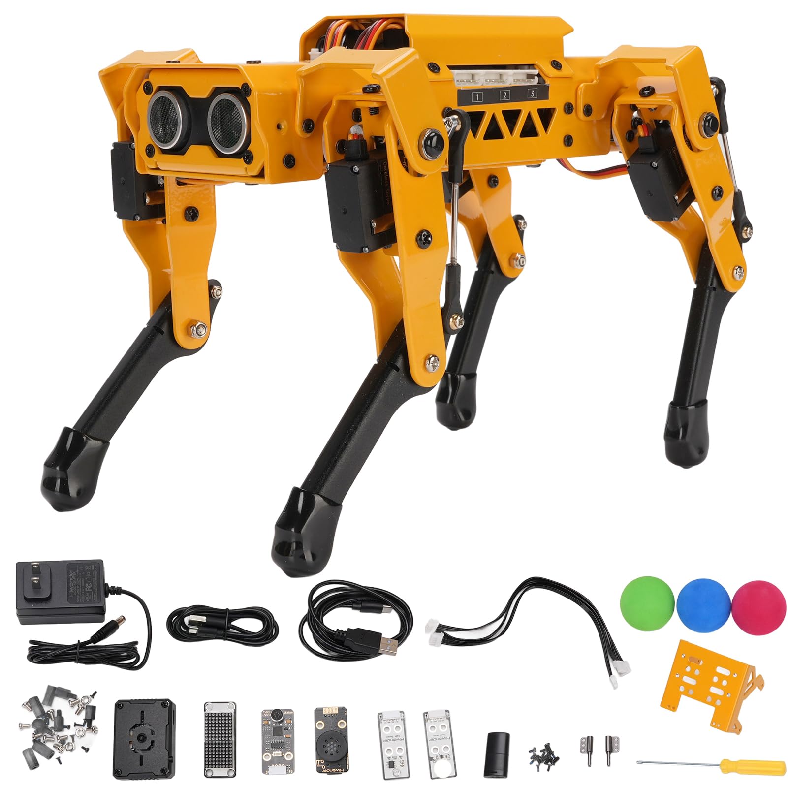 Robot Dog, Quadruped Robotic Dog with AI Vision, Scratch Python Programmable, PC APP Control, Coding Smart Robot Kit for Adults and Teens