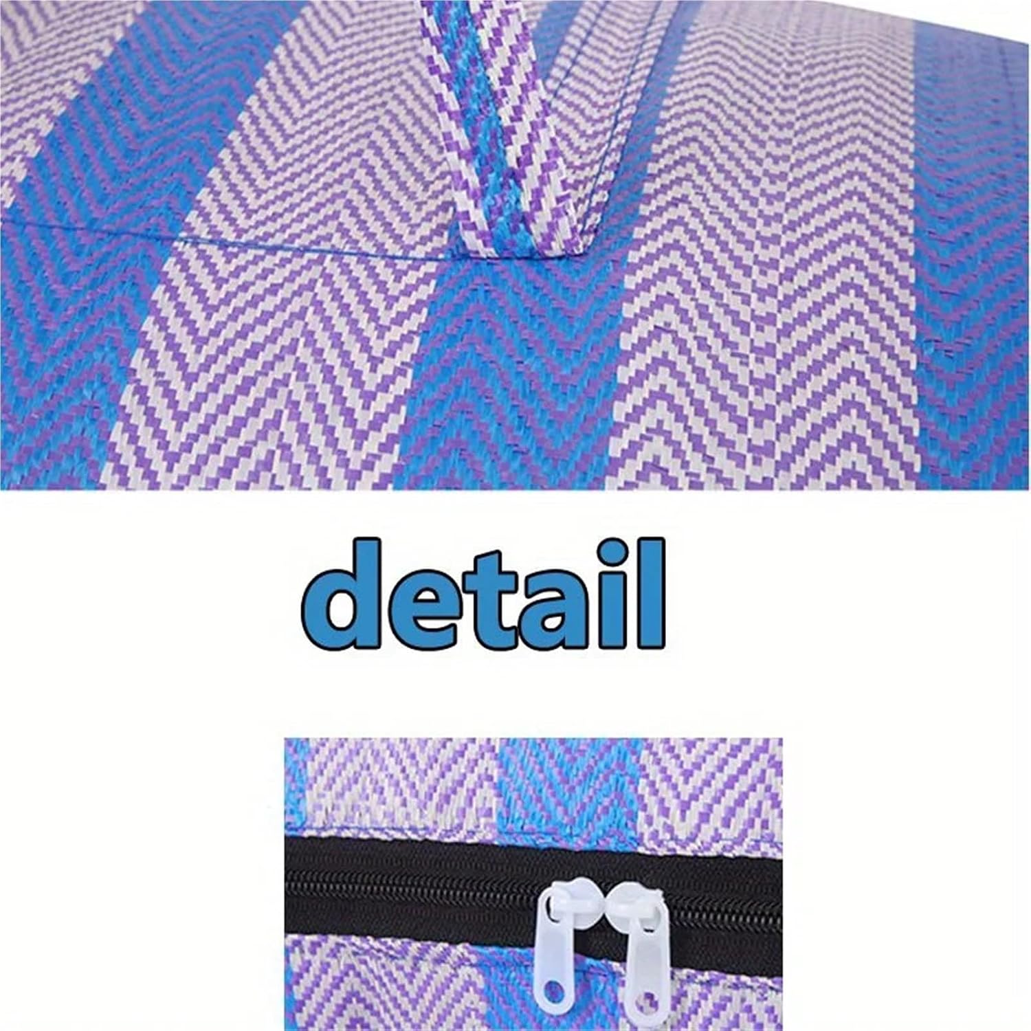 Moving Bags Heavy Duty Nylon Stripe Large Moving Bags – Heavy-Duty Storage Tote with Reinforced Handles for Clothes Quilt(M-80x43x27cm)