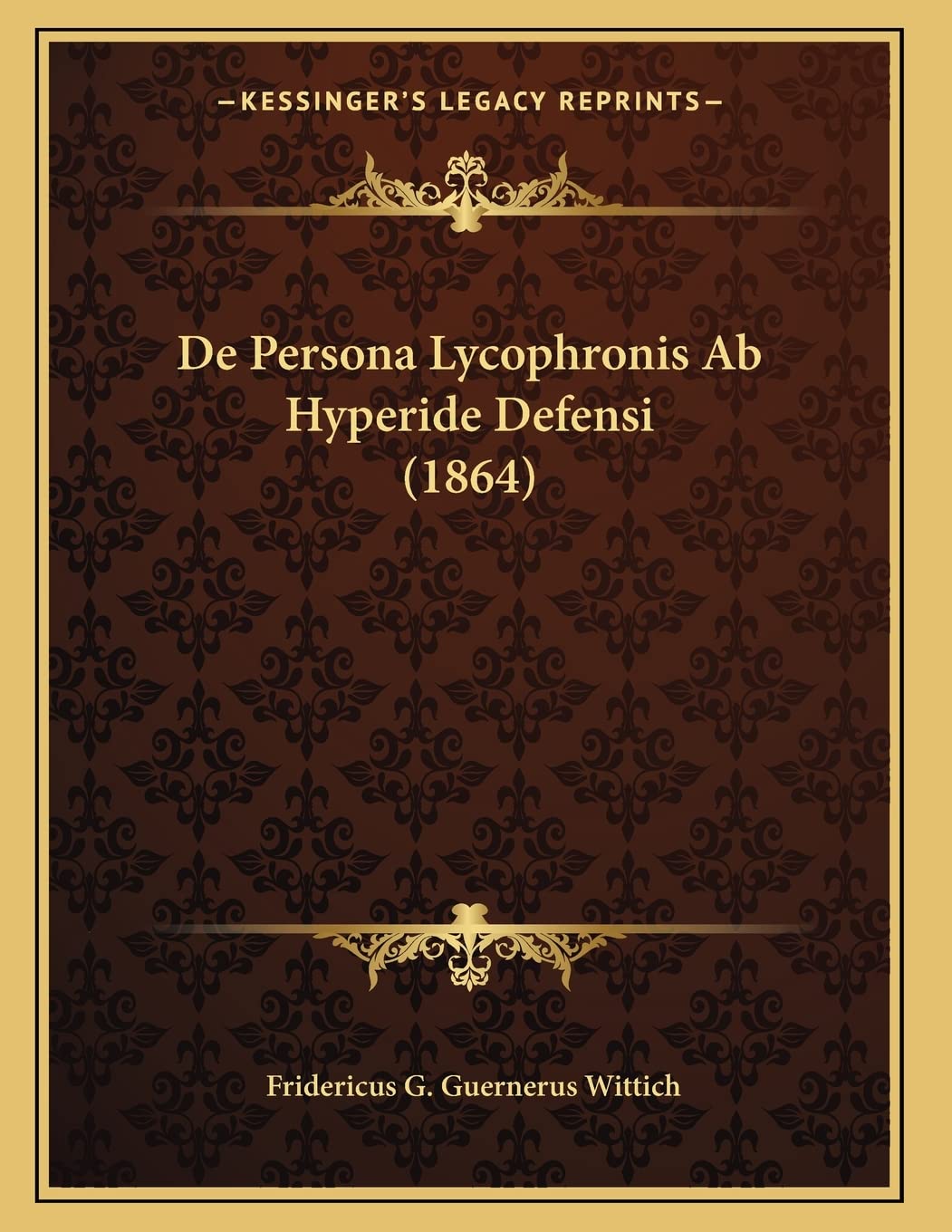 De Persona Lycophronis Ab Hyperide Defensi (1864)