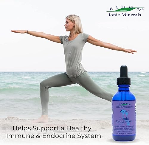 Miniatura 6 de Eidon Ionic Minerals Concentrado de zinc líquido, suplemento iónico de zinc para adultos y niños, apoya el sistema inmunológico, el cabello y la