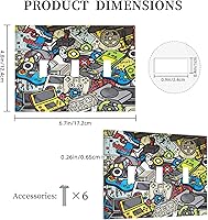 Vista 13 de Vista de ventana, isla tropical, playa, palmeras, cielo soleado, cubierta de interruptor de luz de palanca individual, placa decorativa de pared