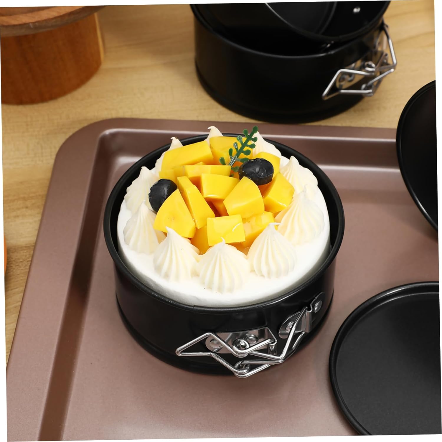 6pcs Non Stick Cake Molds Baking Pans Closure for Cheesecakes Pizzas and Party Treats Leak and Easy to Bakeware