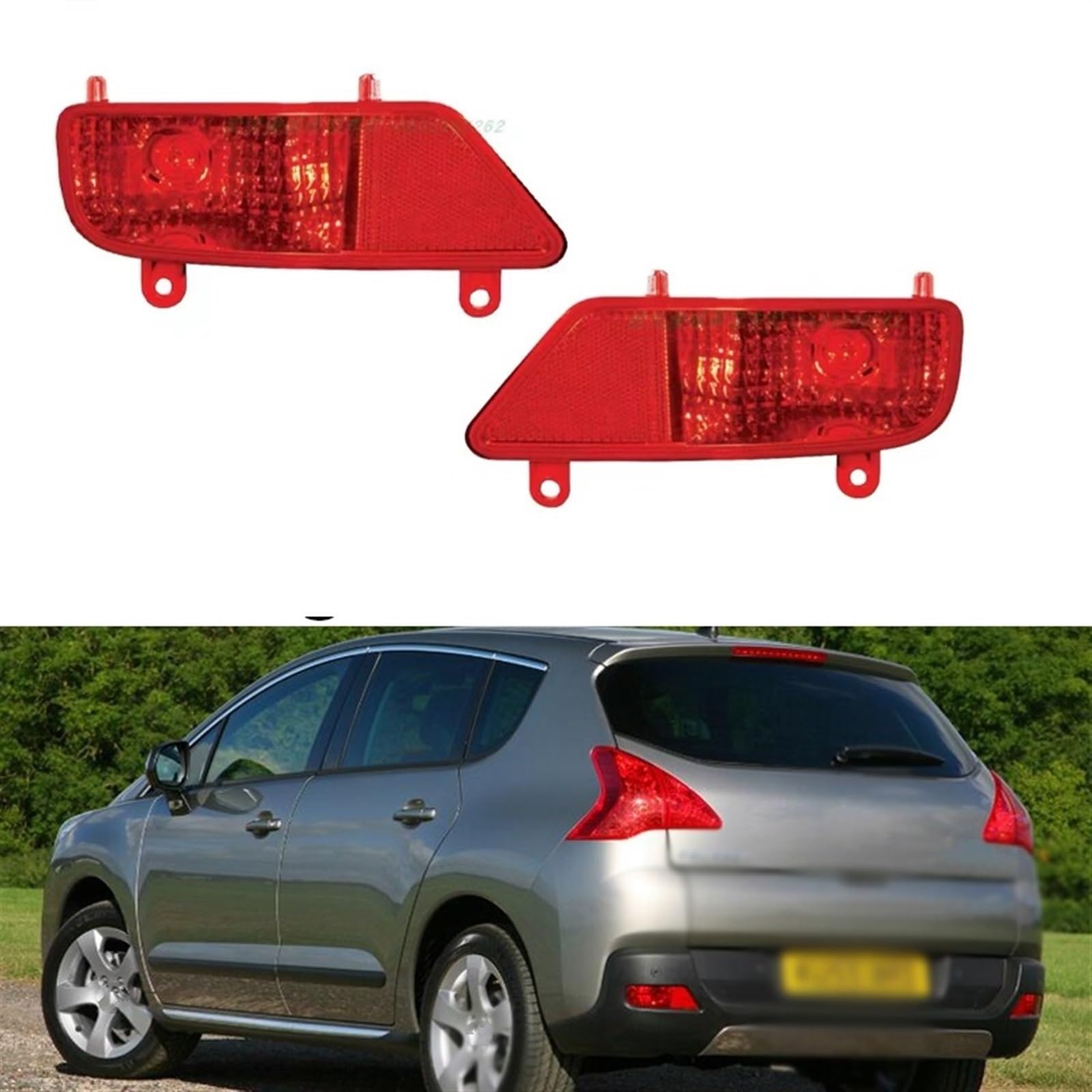Feu Antibrouillard Arrière Rouge Pour Peugeot 3008 Et 5008 (2009-2016) - Pièce De Remplacement Droit