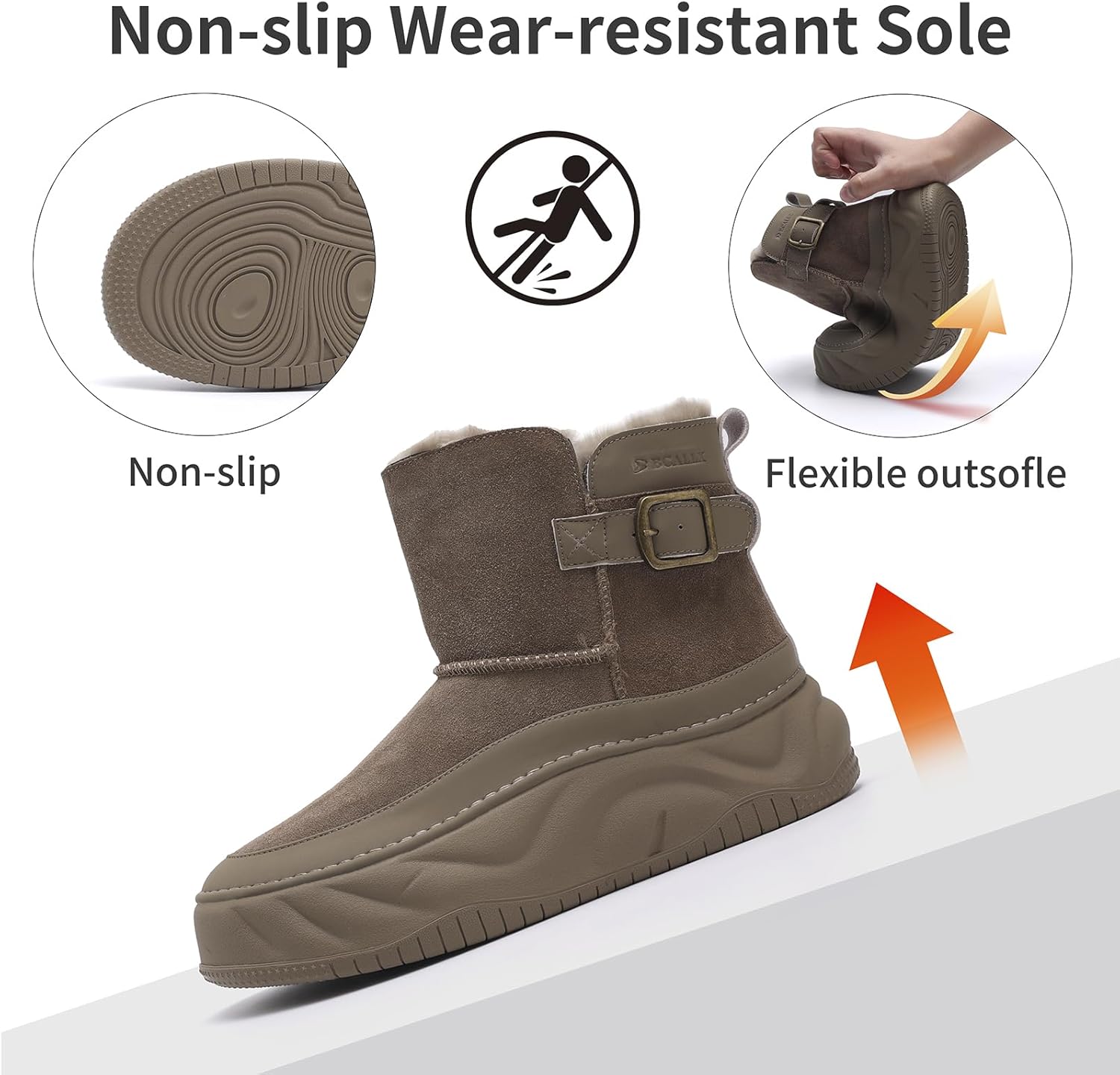 Women's Winter Snow Boots Cold Weather Comfortable Booties Warm Winter Walking Shoes - Image 3