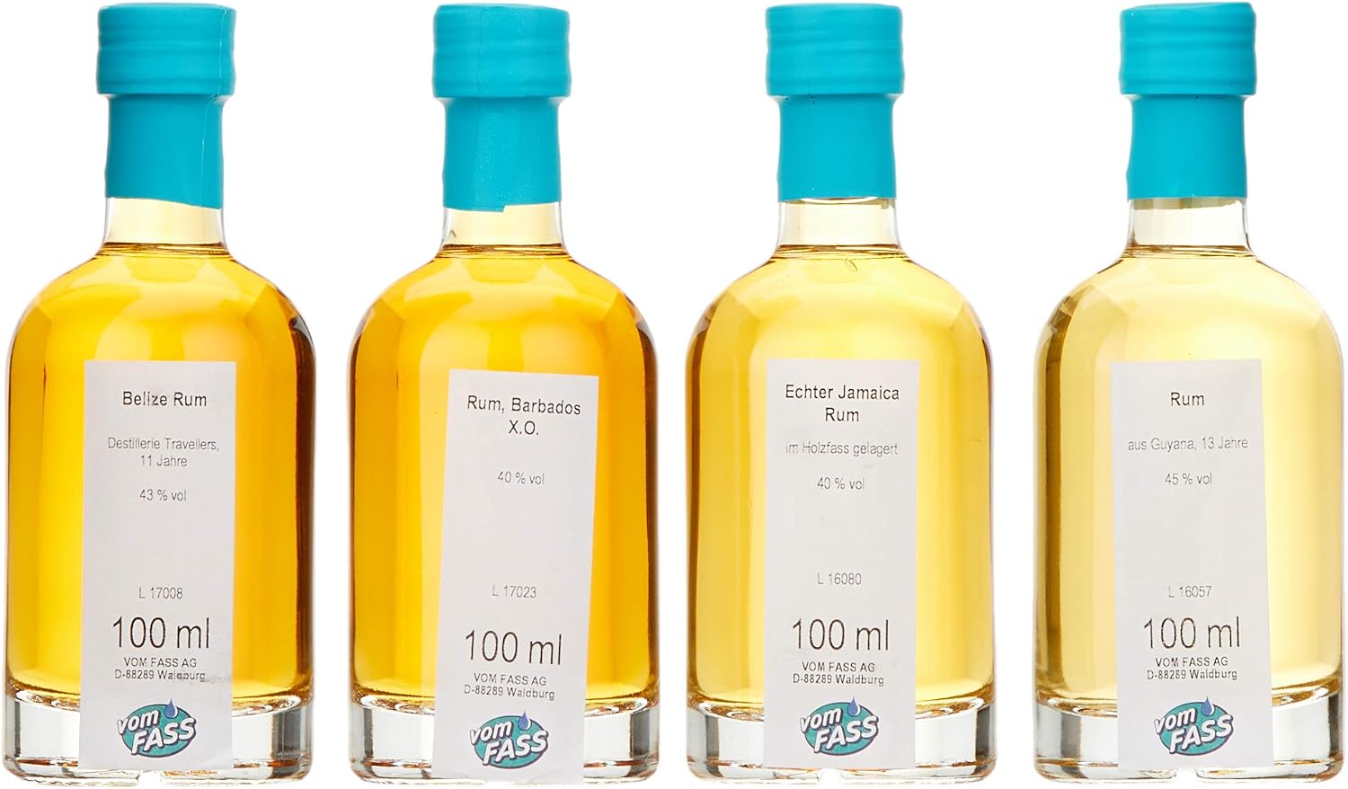 vom FASS Geschenkset "Rum probieren" (4 x 100 ml)