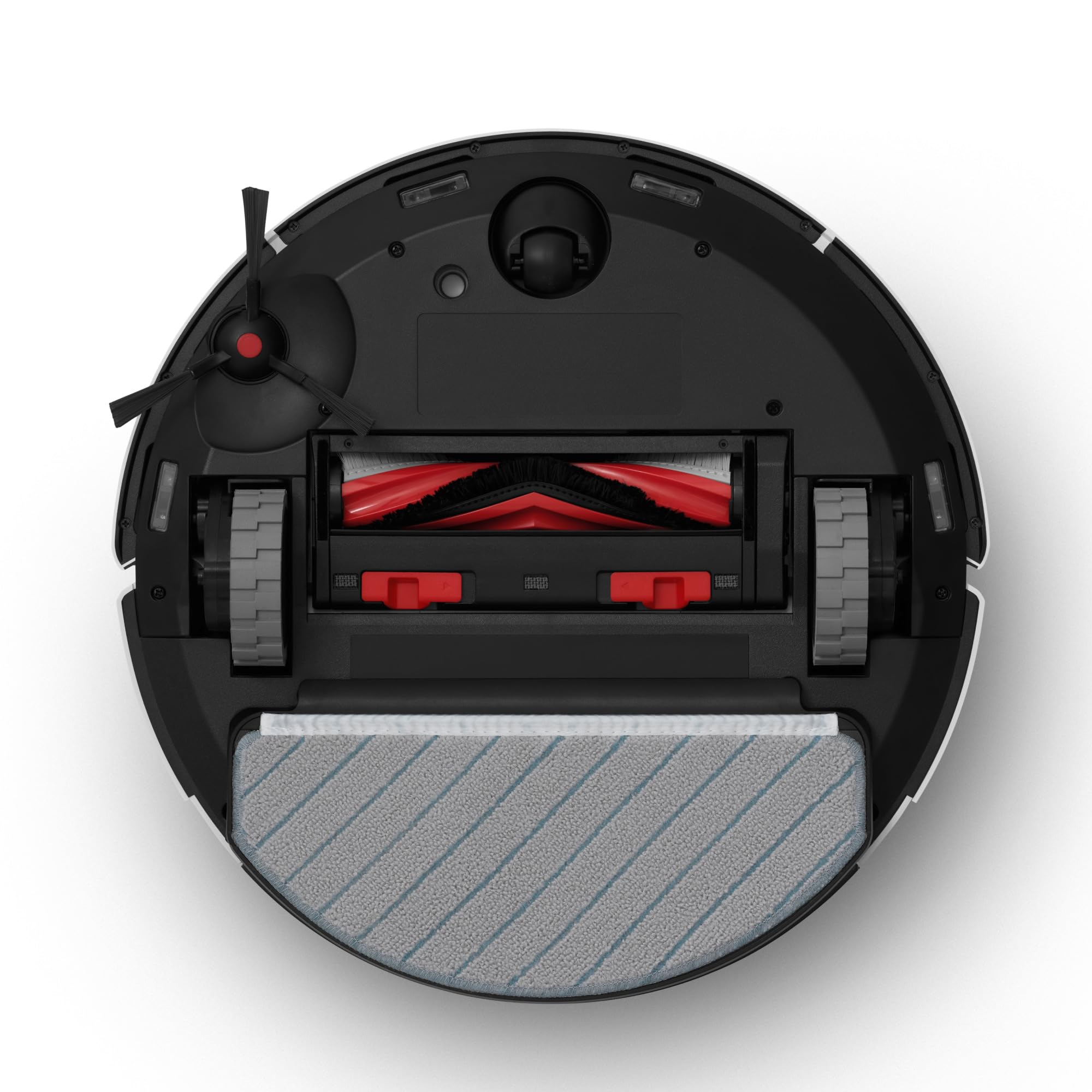 Bosch - Robot Aspirador Spotless +, aspira y friega, Potencia 11.000 Pa², Almohadilla húmeda Fija, estación Seca, Sistema Inteligente de visión por Infrarrojos, Bosch Home Connect App, Blanco, BCRD1W