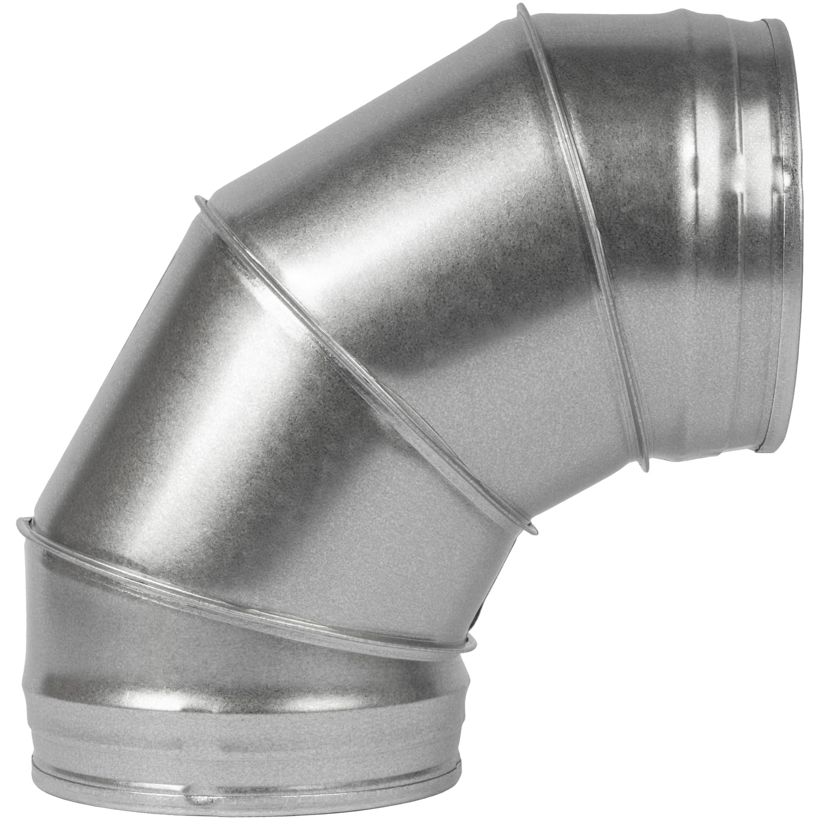Vent Systems diameter 150 mm / 6" Inch Elbow Bend (90 Degree) Galvanised Steel Duct Pipe Connector for Round Ventilation