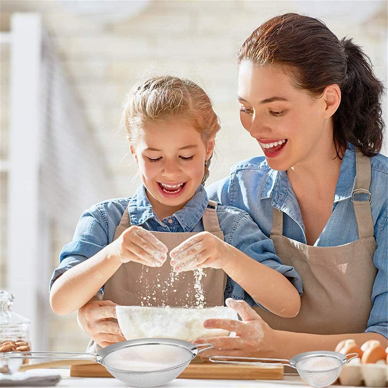 VICMAT - Colino Per Pasta In Acciaio Inox, Colino Per Scolare, Colino Grande, Con Rete