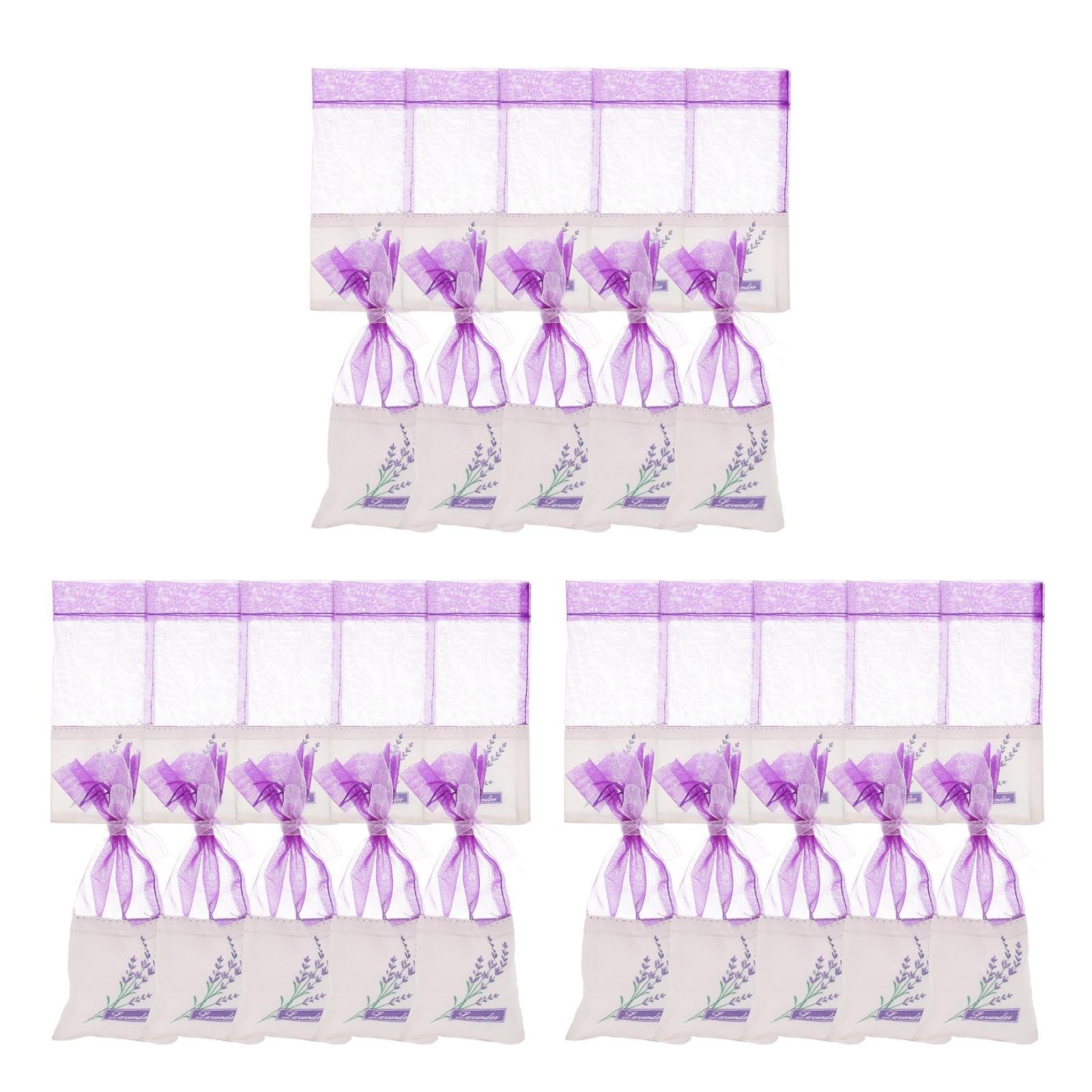 Beavorty 3 Sätze Tragbare Beutel Geschenksäckchen Geschenktasche Geschenkbeutel Säckchen Würzen Potpourri-taschen Beutel Anhänger Sachet-verpackungsbeutel Gittergewebe Violett 20 Stück * 3