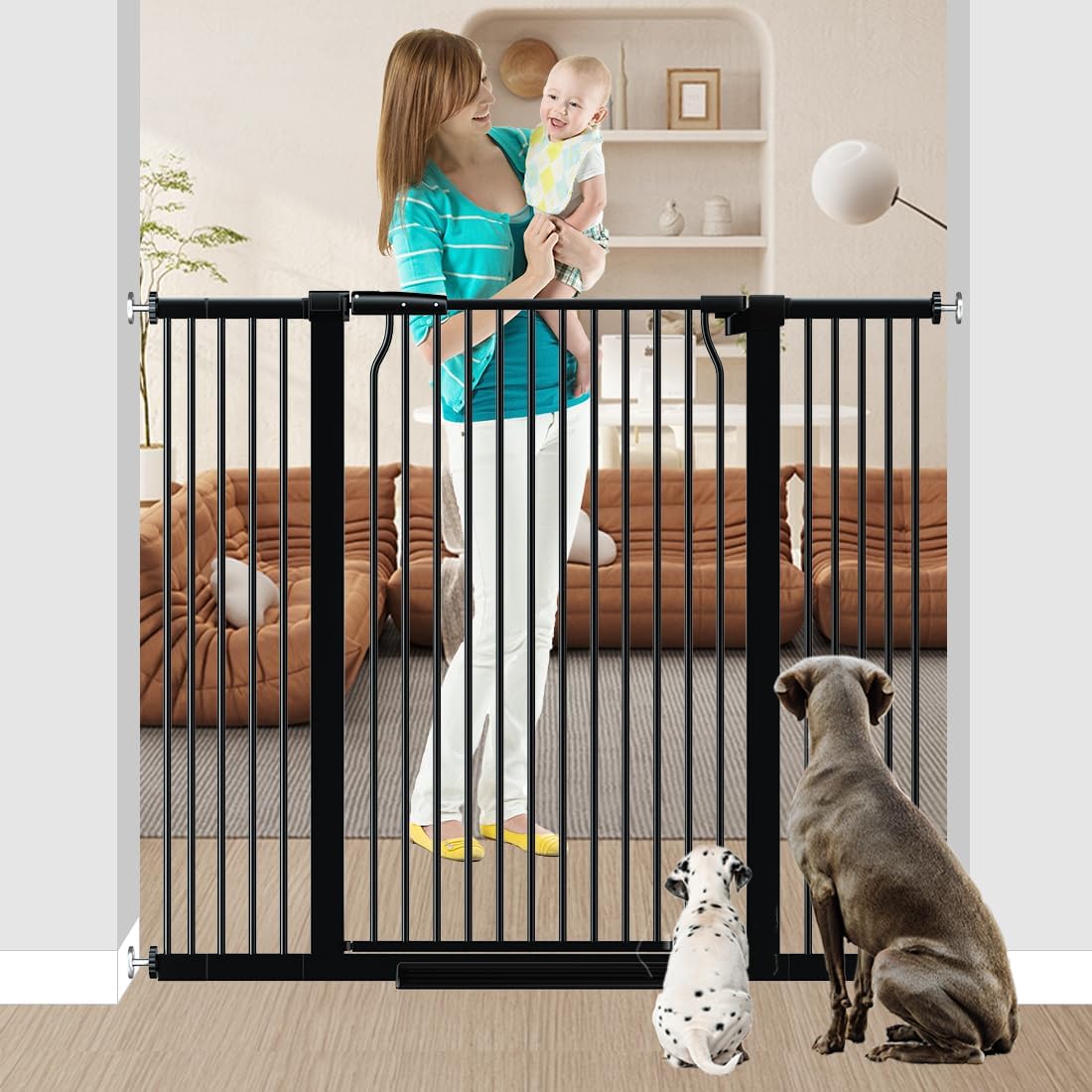 40.5" Extra Tall Baby Gate for Stairs Doorways, 29.949.2