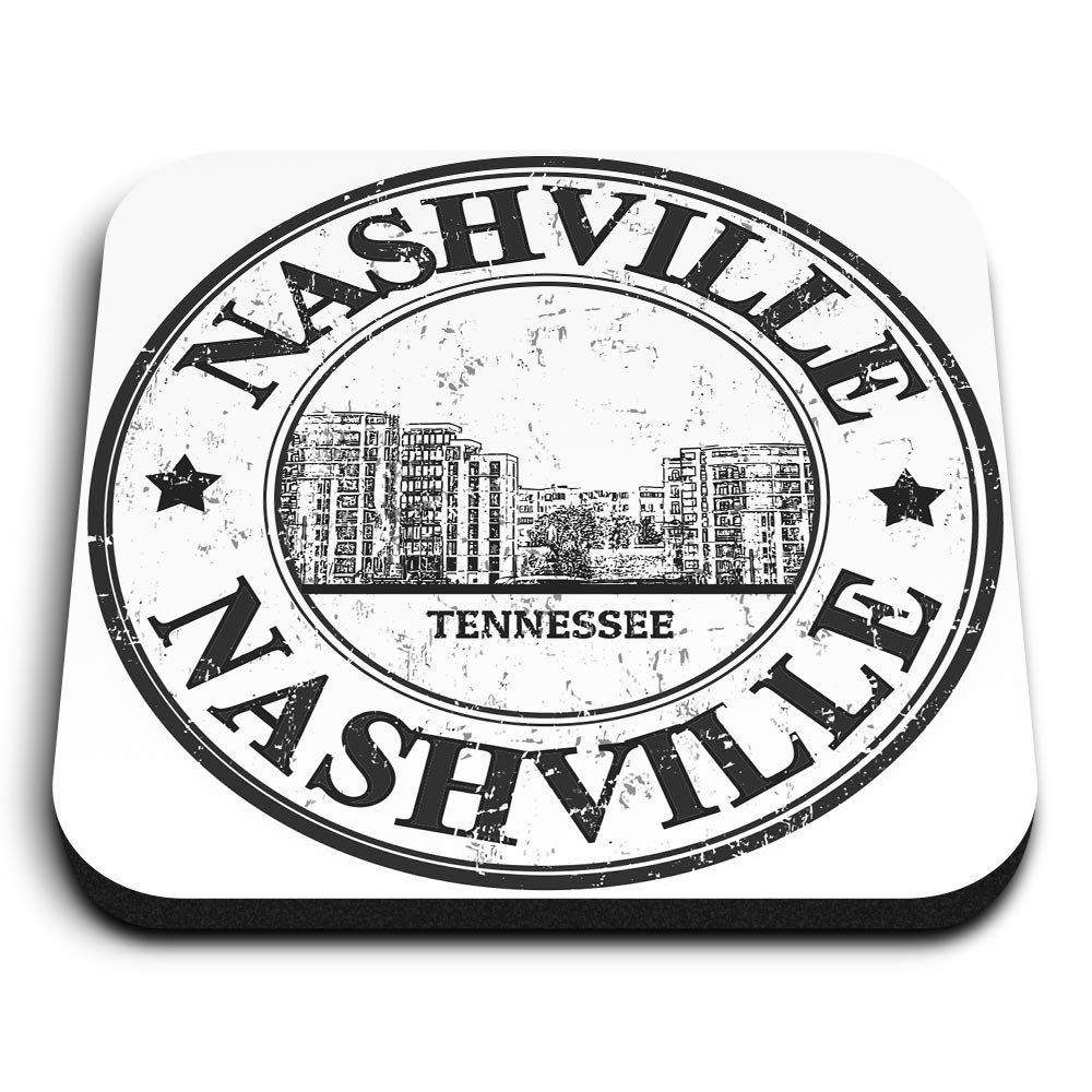 Destination Vinyl Ltd Multicolor 1 X Square Mdf Fridge Magnet - Nashville Tennessee United States Usa 40054