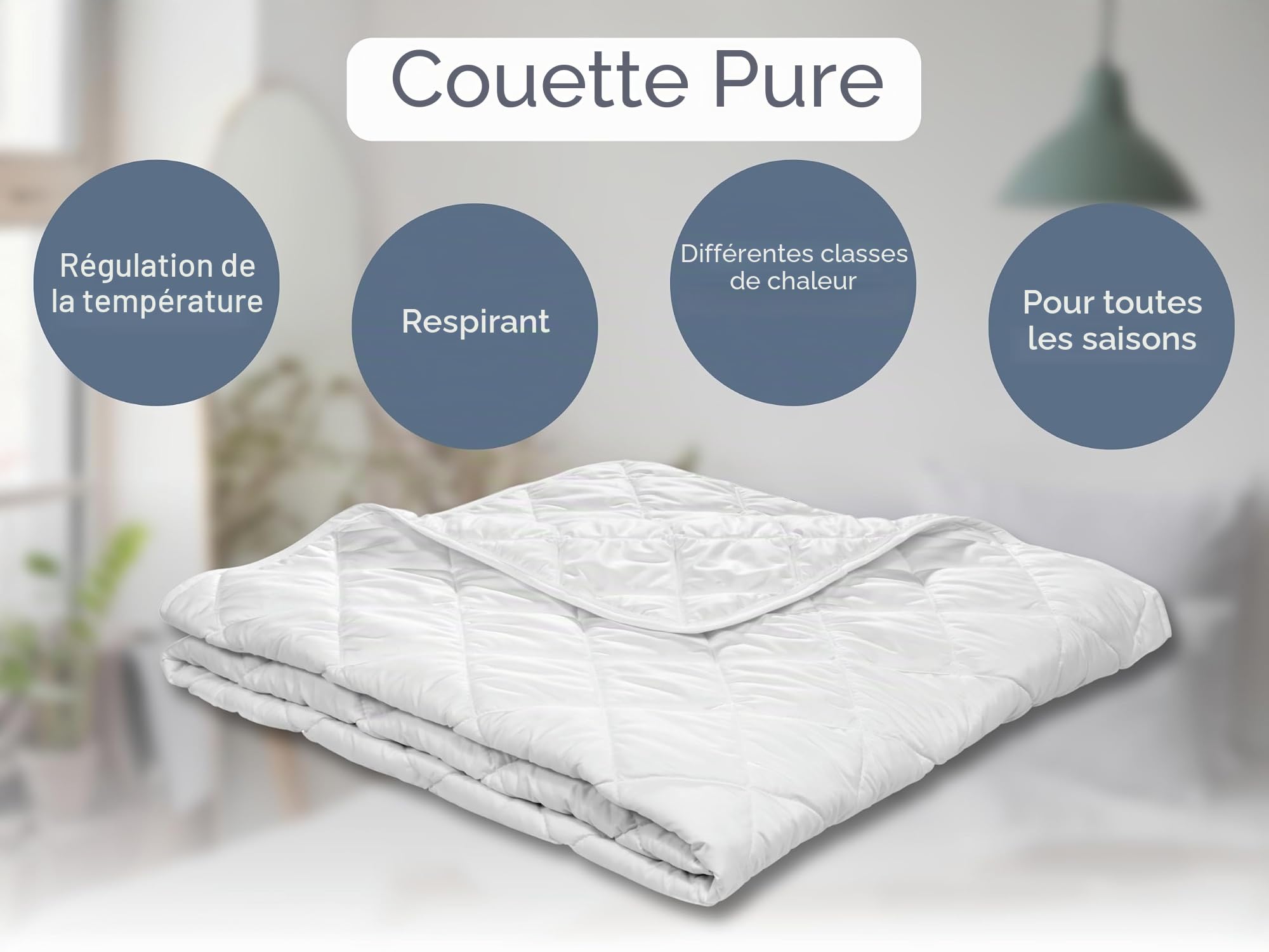 XDREAM Pure couverture d'été ultralégère 140x200 cm | couverture de lit très fine et ultralégère | lavable à 60 degrés | Convient aux personnes allergiques | 100 % microfibre | Öko-TEX® | 140 x 200 cm