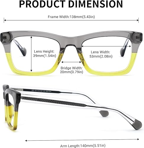 Miniatura 4 de Zeelool Marco de anteojos rectangulares vintage con lente transparente sin receta para hombres ZJGA210474