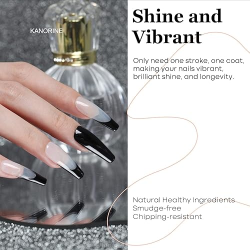 Miniatura 7 de Kanorine Esmalte de uñas de gel neutro de gelatina, color rosa nude melocotón, translúcido, curado con luz UV LED, esmalte de gel para arte de uñas,