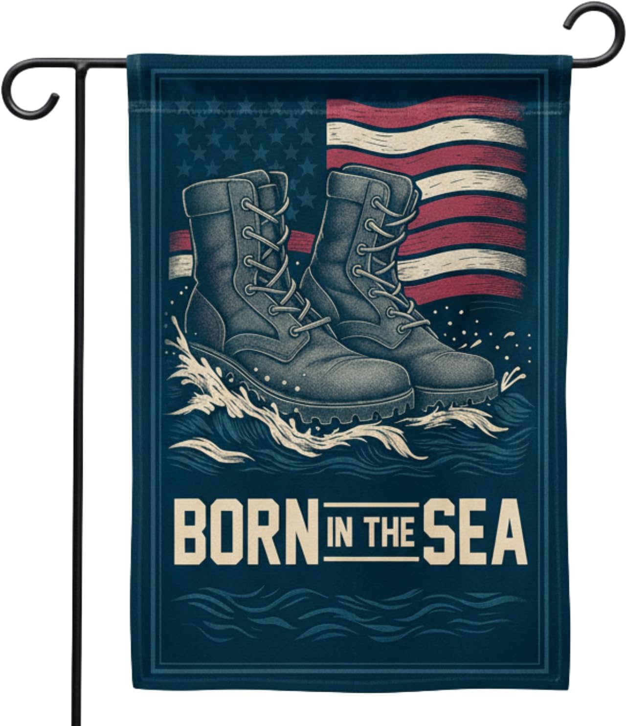 Navy Garden Flag 12x18 Inch Double Sided Military Veteran Tribute Outdoor Yard Banner | Polyester Decor for Patriot, Memorial & Veterans Day