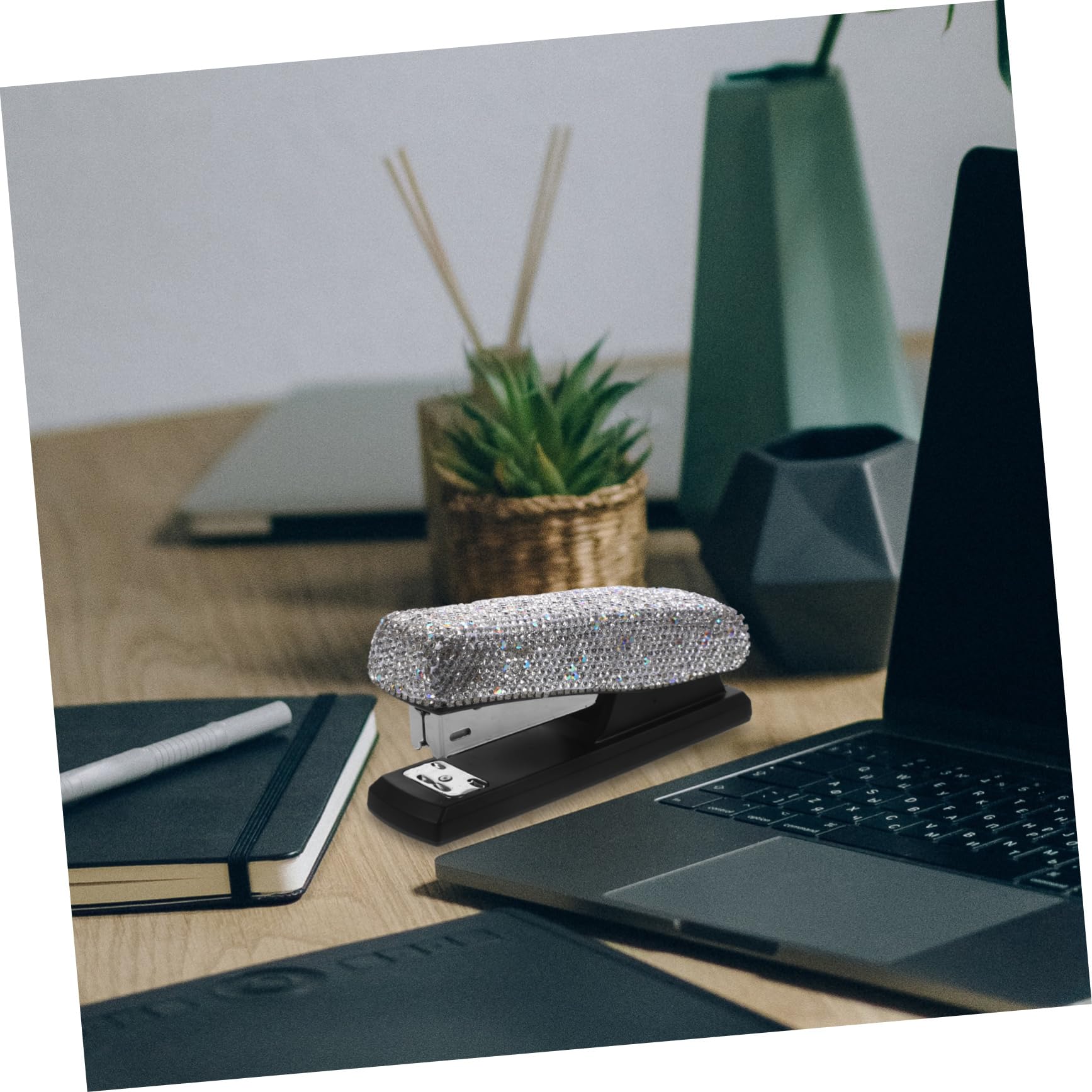 Tofficu 3 Sätze Rhinestone Heftgerät für Zuhause und Büro Robuster Leichter Handhefter für Schüler Lehrer und Kollegen Multifunktionales Zubehör für Schule und Büro
