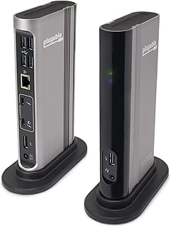 Plugable Thunderbolt 3 Dock with Charging Compatible with MacBook Pro 2019 2018 2017 and Specific Windows Laptops (Supports DisplayPort or HDMI up to 4K 60, Gigabit Ethernet, Audio, 5 USB 3.0 Ports) - coolthings.us