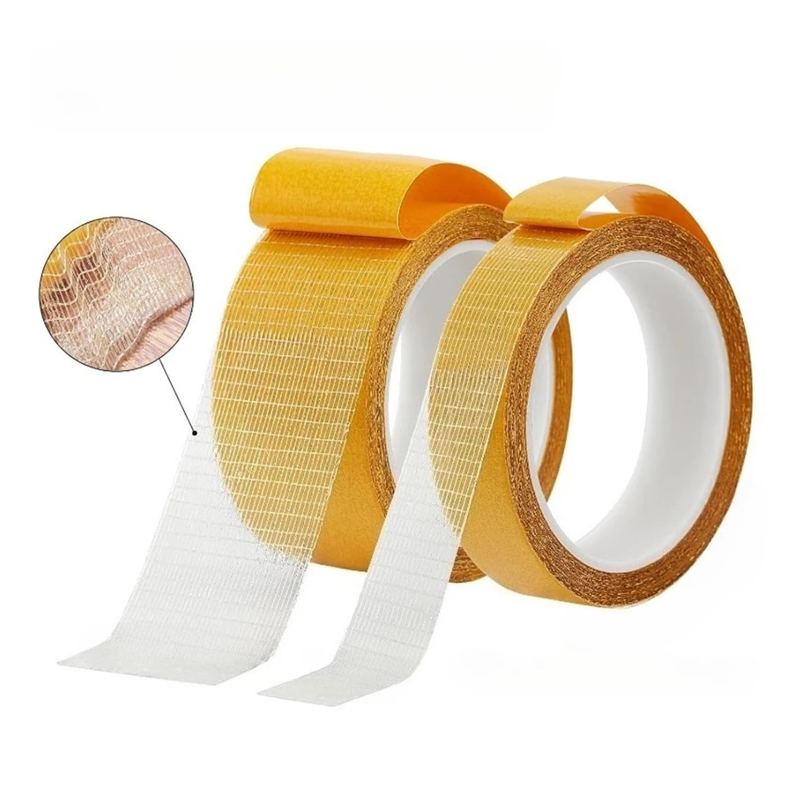 2 szt. dwustronna taśma materiałowa, wytrzymała, przyklejana do dywanów, o różnych rozmiarach, ubrań, wielofunkcyjna, przezroczysta(2pcs 1cm 10m)
