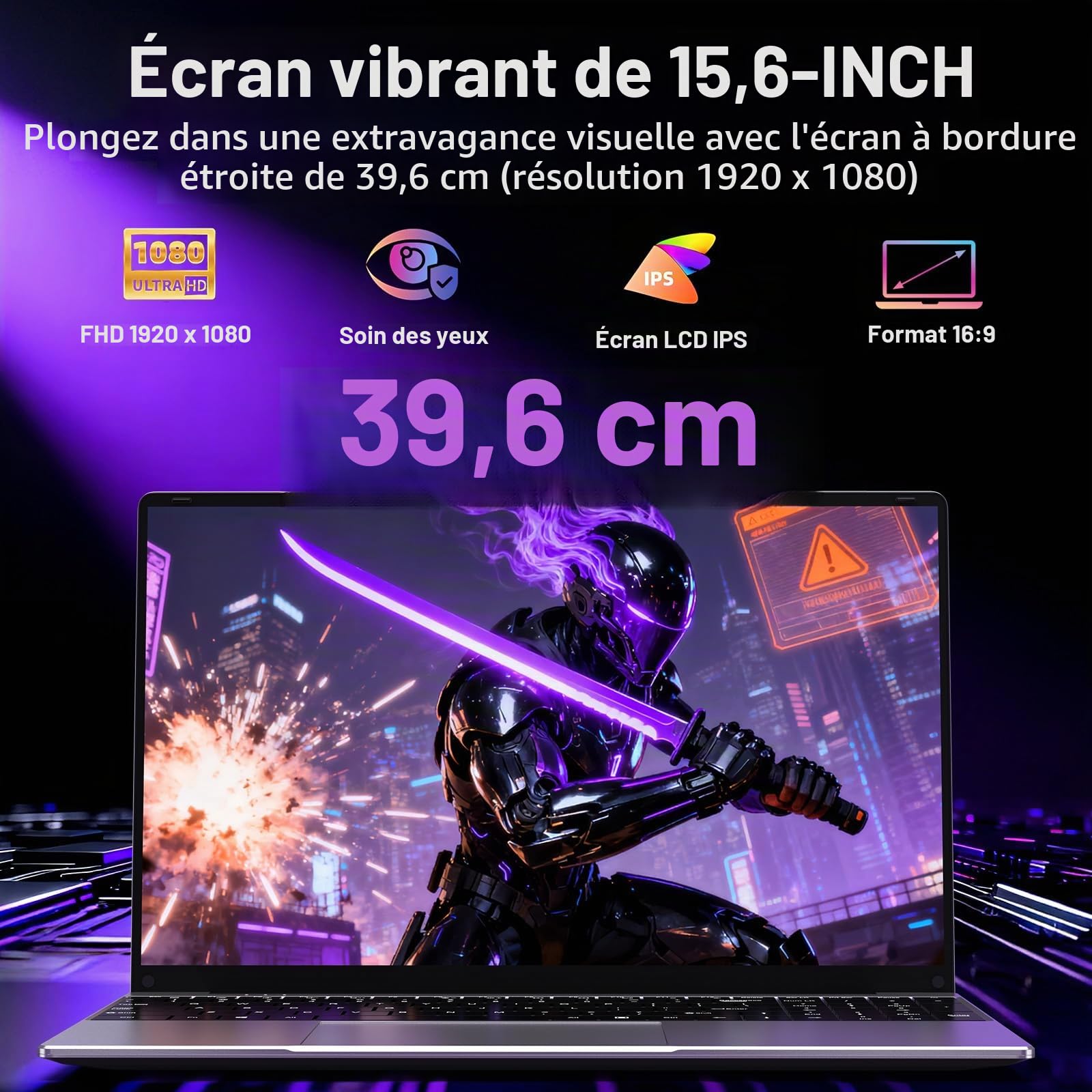 FUNYET Ordinateur Portable,2026 Portable da 15,6 pollici,16 GB di RAM, 1 TB di SSD,Core i7-7600U Laptop PC,IPS FHD 1920 * 1080 Notebook,5000 mAh,WiFi5,Tastiera retroilluminata