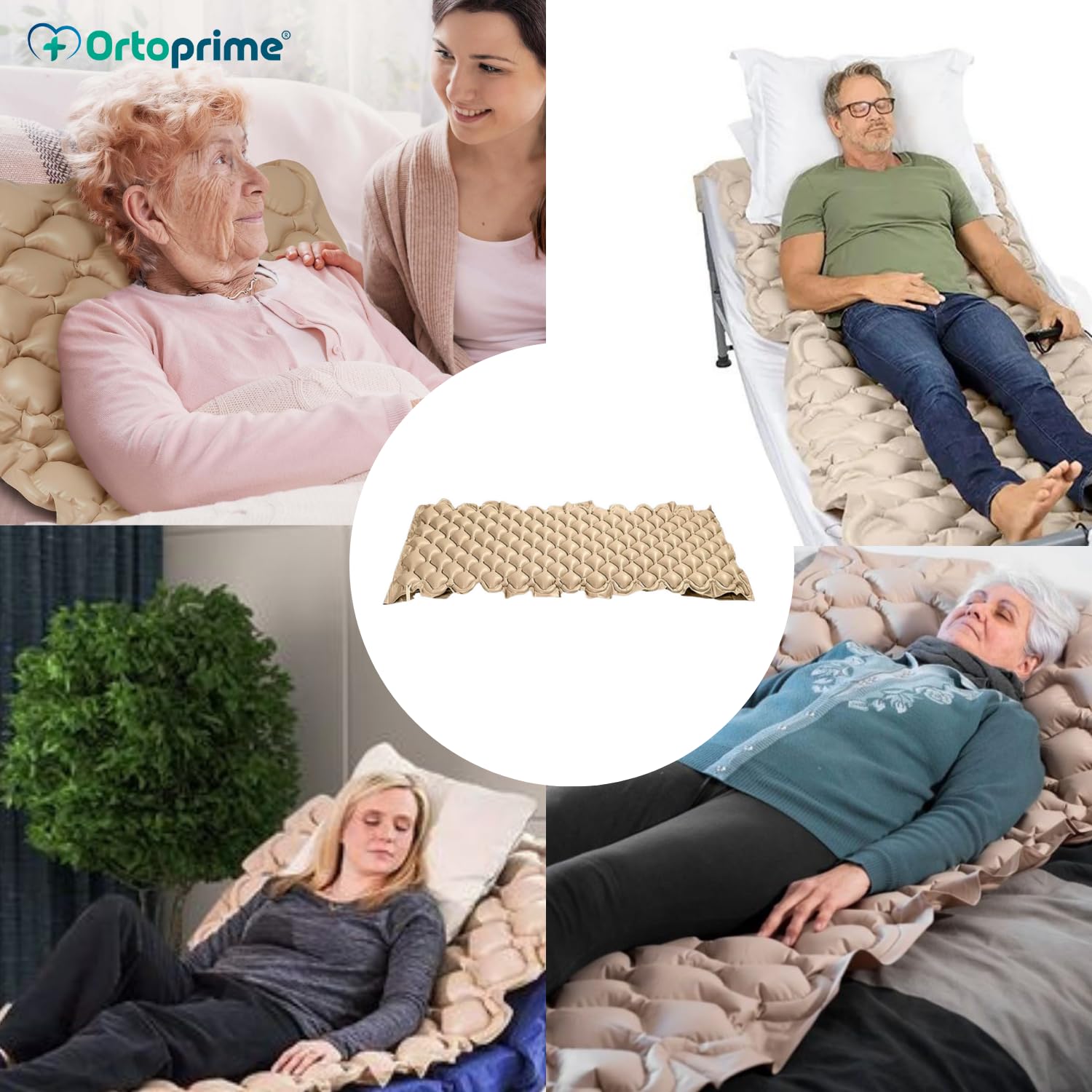 OrtoPrime Colchón Antiescaras Celdas Aire Alternante Repuesto SIN COMPRESOR Colchón antiescaras Hinchable - Colchon antiescaras 90x190-200 Cama articulada Colchones Antiescaras Ancianos Anti-ÚLCERAS