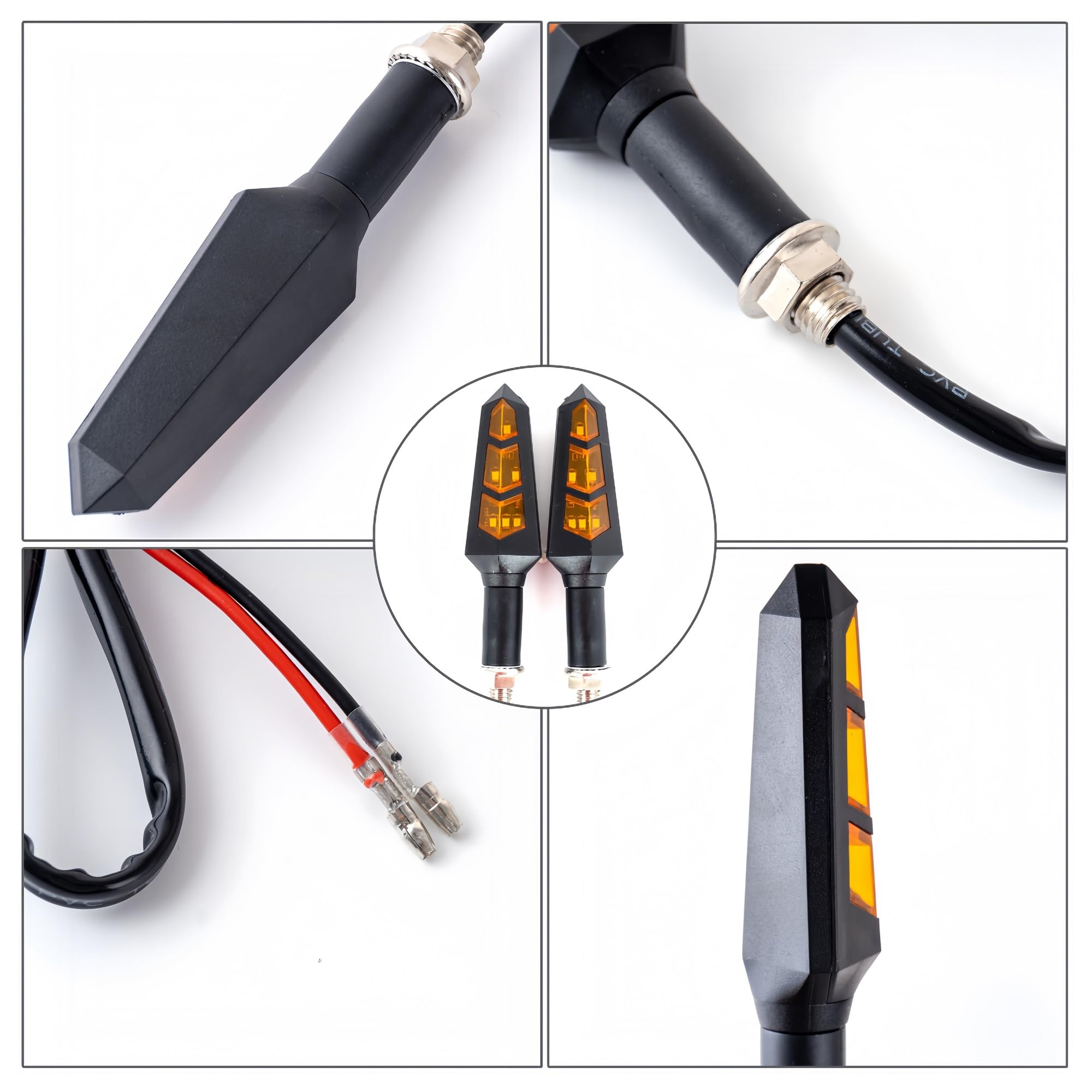 Luces Dirección Señales Motocicleta Luz LED De Señalización De Giro para Motocicleta/Scooter, Intermitente, Luz Trasera, Luces De Posición, Freno.