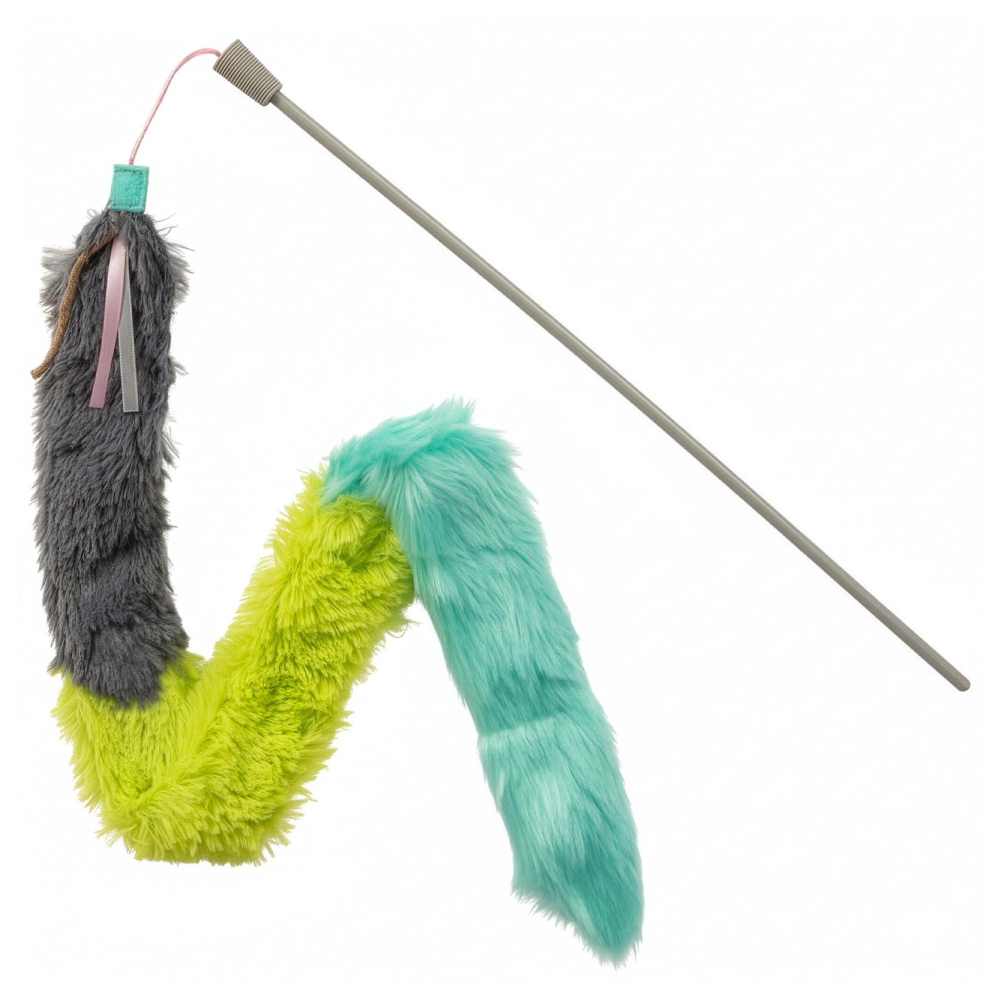 Smartykat Crazy Catch 3 Part Breakaway Plush Catnip Wand Cat Toy