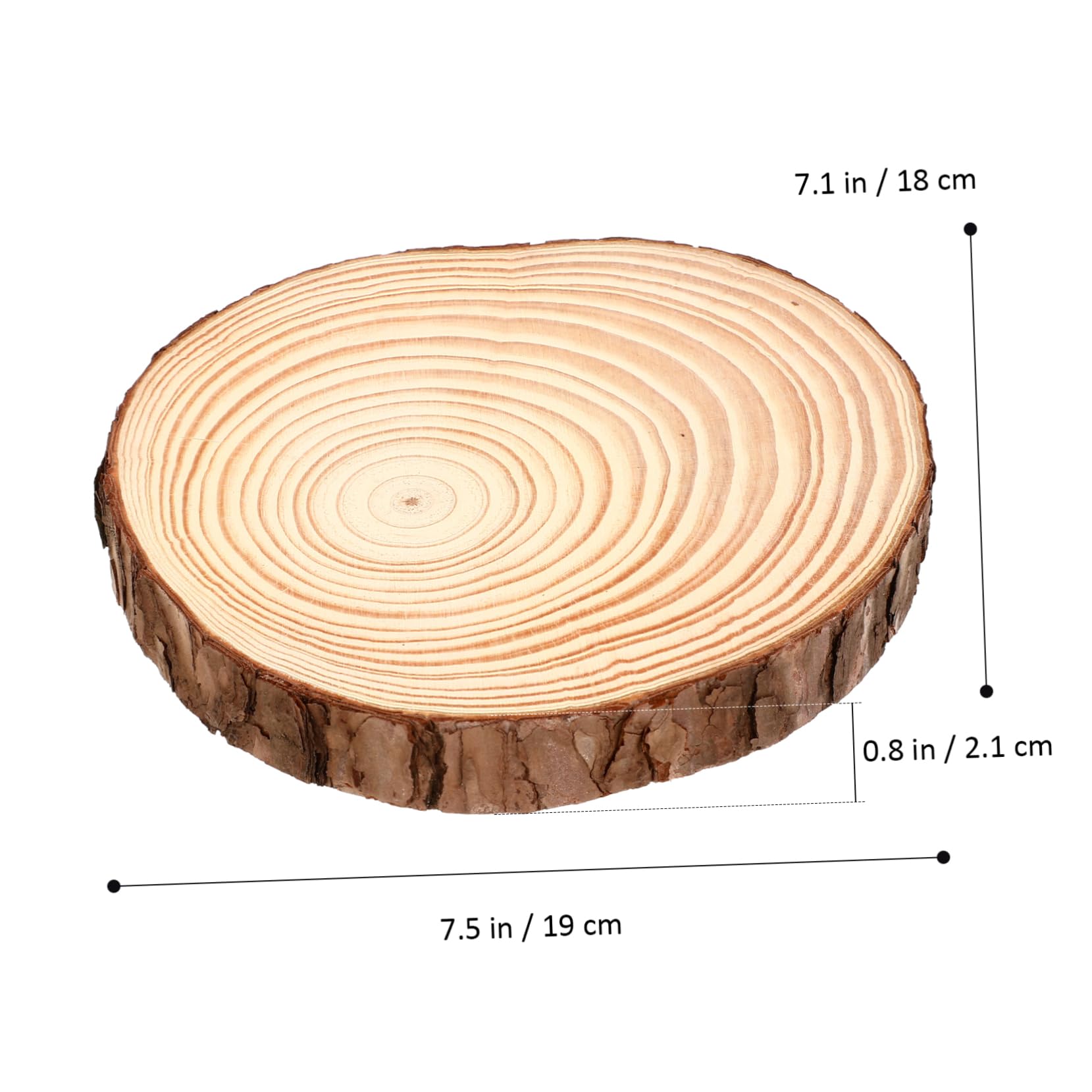 OSALADI 2 Pezzi Dischi in Legno Rotondi Non Finiti con Corteccia per Addobbi Natalizi e Decorazione Casa Fai da Te