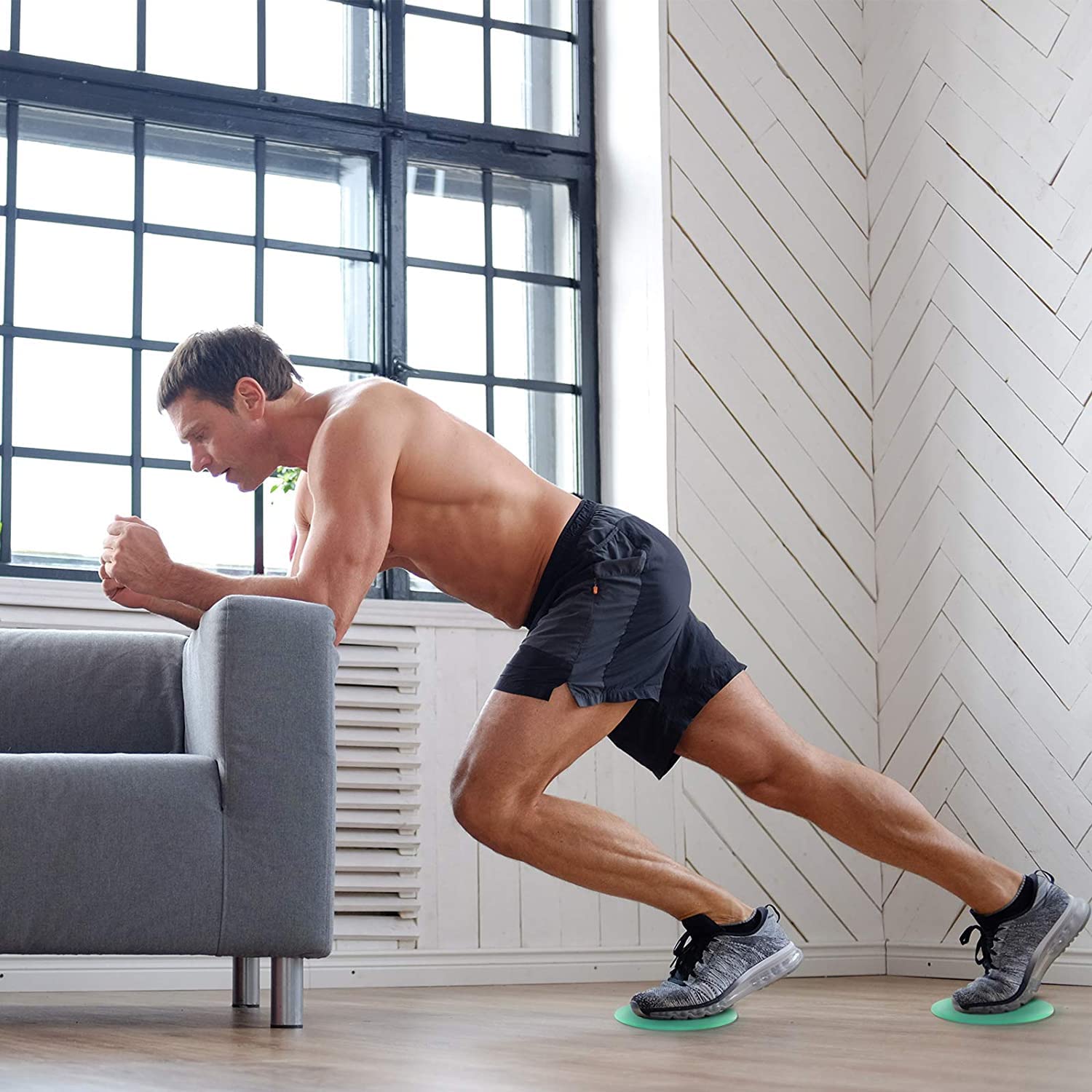 2 Pezzi di Sliders Esercizio Dischi Scorrevoli per Fitness Addominali, Dischi a Doppia Faccia Scorrevoli per Casa Yoga Fitness Pilates Esercizi