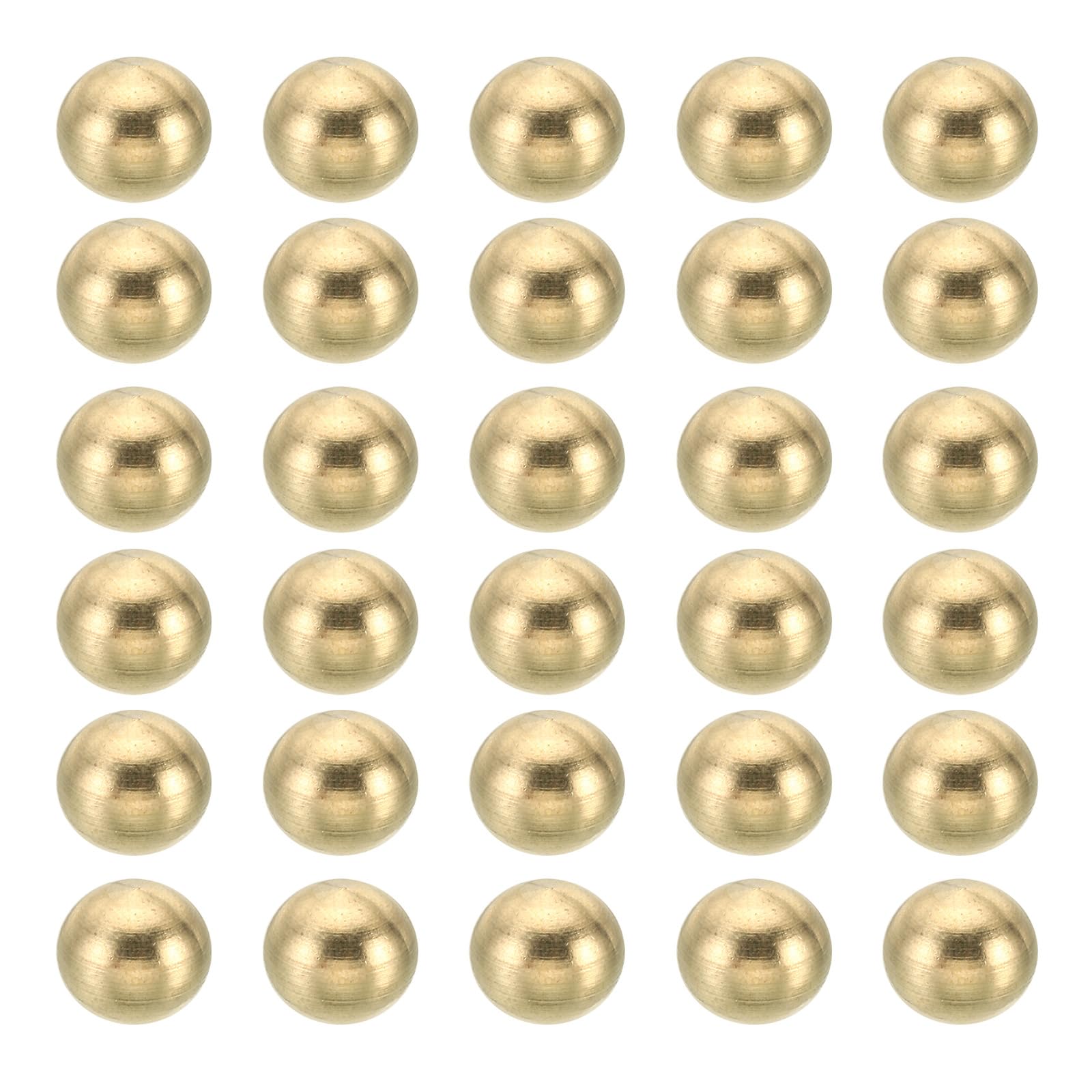 PATIKIL M6x12mm Thread Cap Nuts Knob, 30 Pack Brass Ball Lamp Decoration Screw Caps Nut Cover Nut for Furniture Lighting or DIY Project