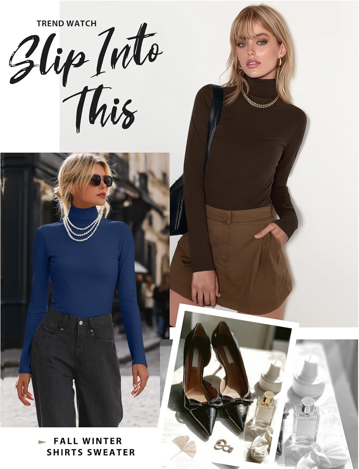 Neer 3 Pack Cotton Women's Turtleneck Long Sleeve Tops Thermal Underwear Base Layer Fall Winter Shirts Sweater - Image 5