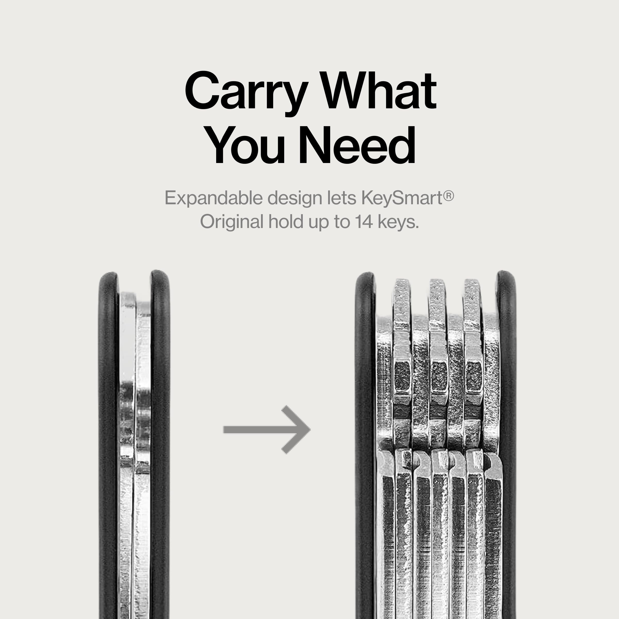 KeySmart KS019e-Green Premium kompaktowy organizer na klucze, zielony, jeden rozmiar