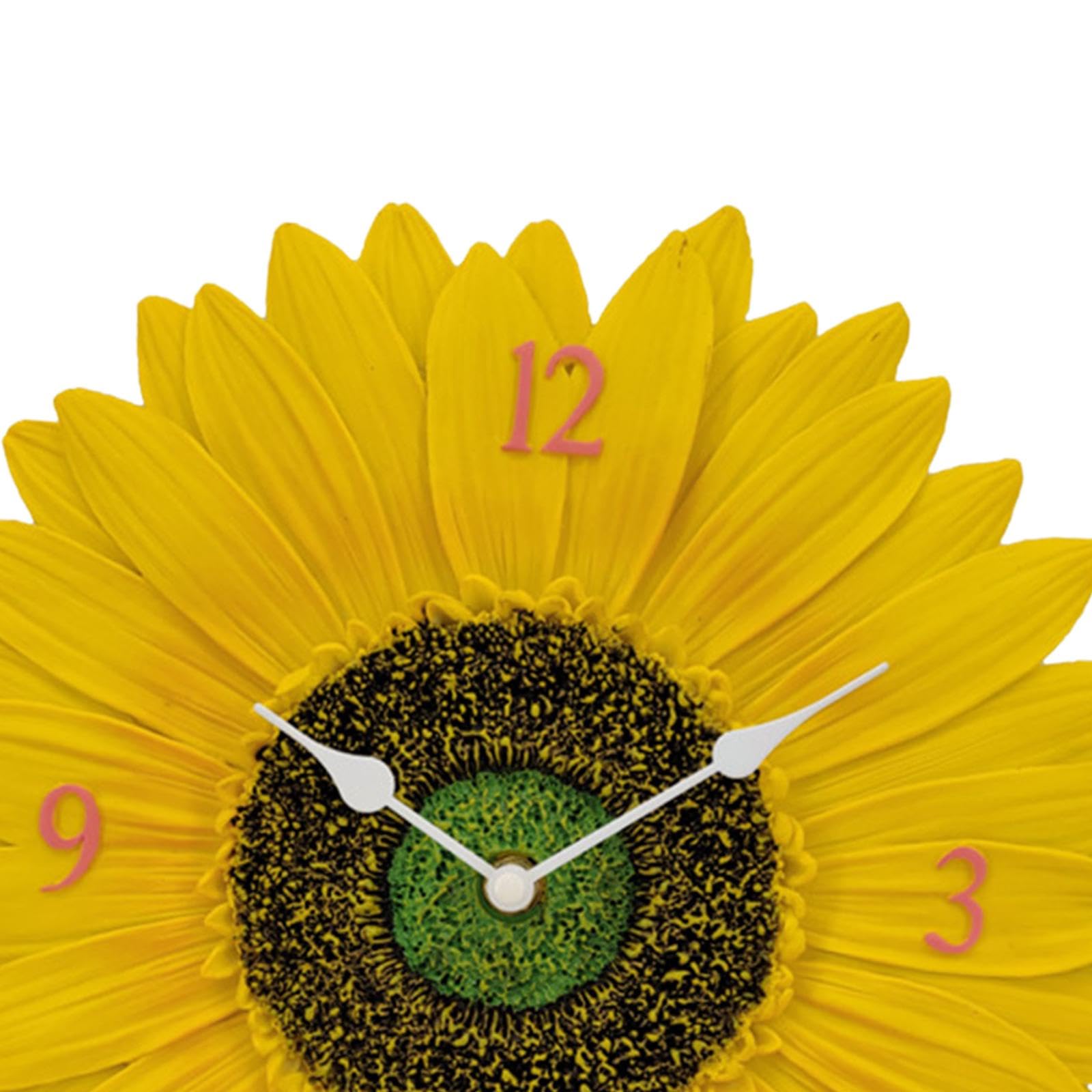 Sharplace Orologio da Parete per Esterni, Orologio da Parete con Girasole, Decorazione Artistica da Parete, Realistico.
