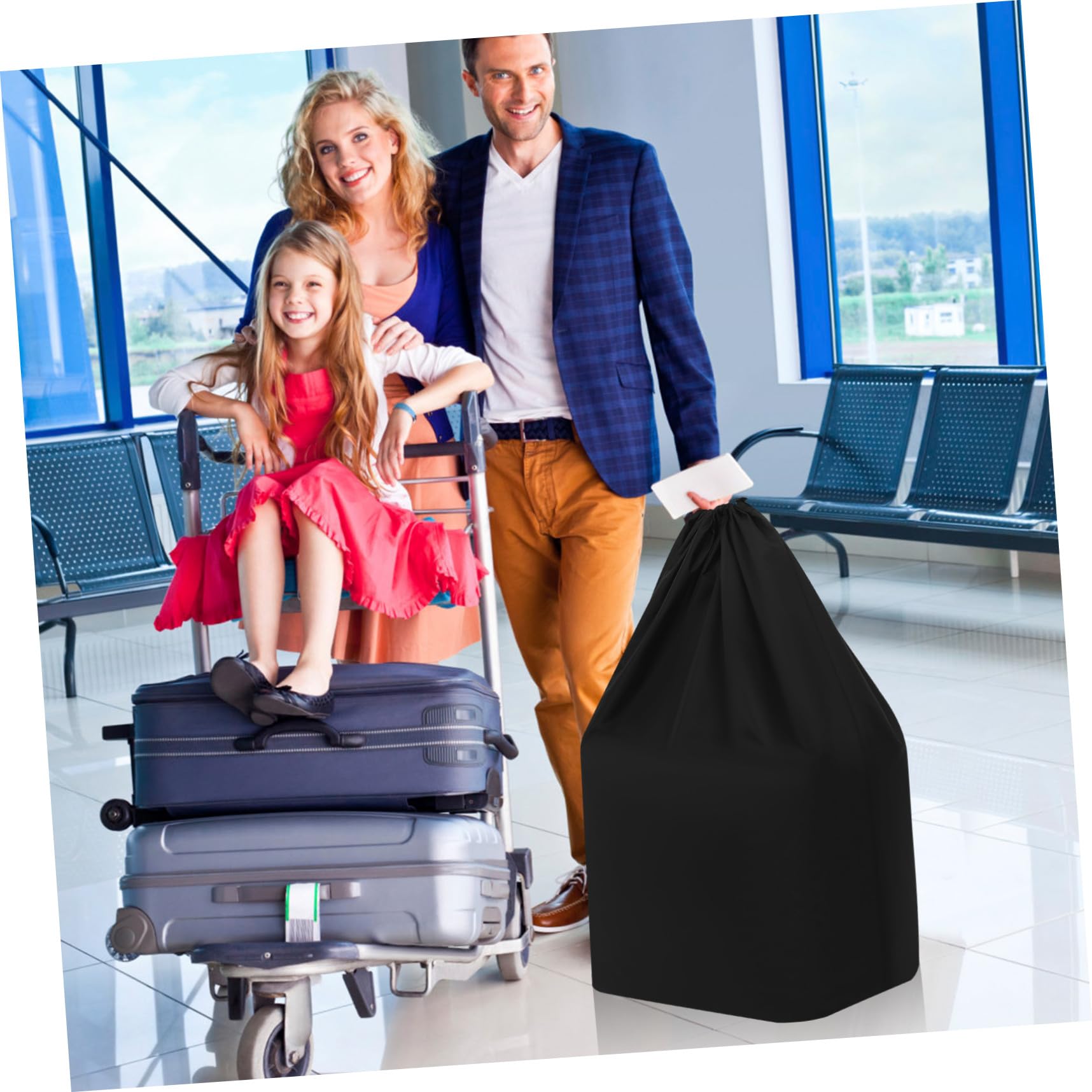 Paquet de Rangement pour Poussette en Nylon Noir, Transport Avion