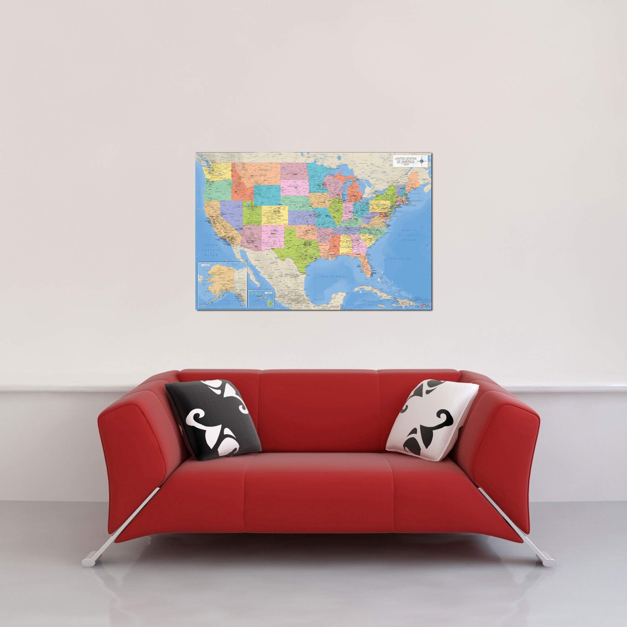 empireposter Landkarten - Poster - Map of the USA