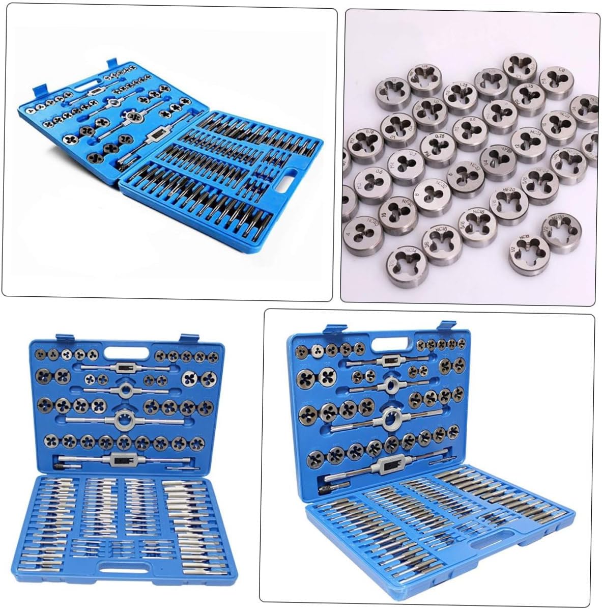 110pcs Metric Tap and Die Set with Steel Screw Taps, Threading Wrench Kit and Carrying Case for Thread Cutting and Repairing