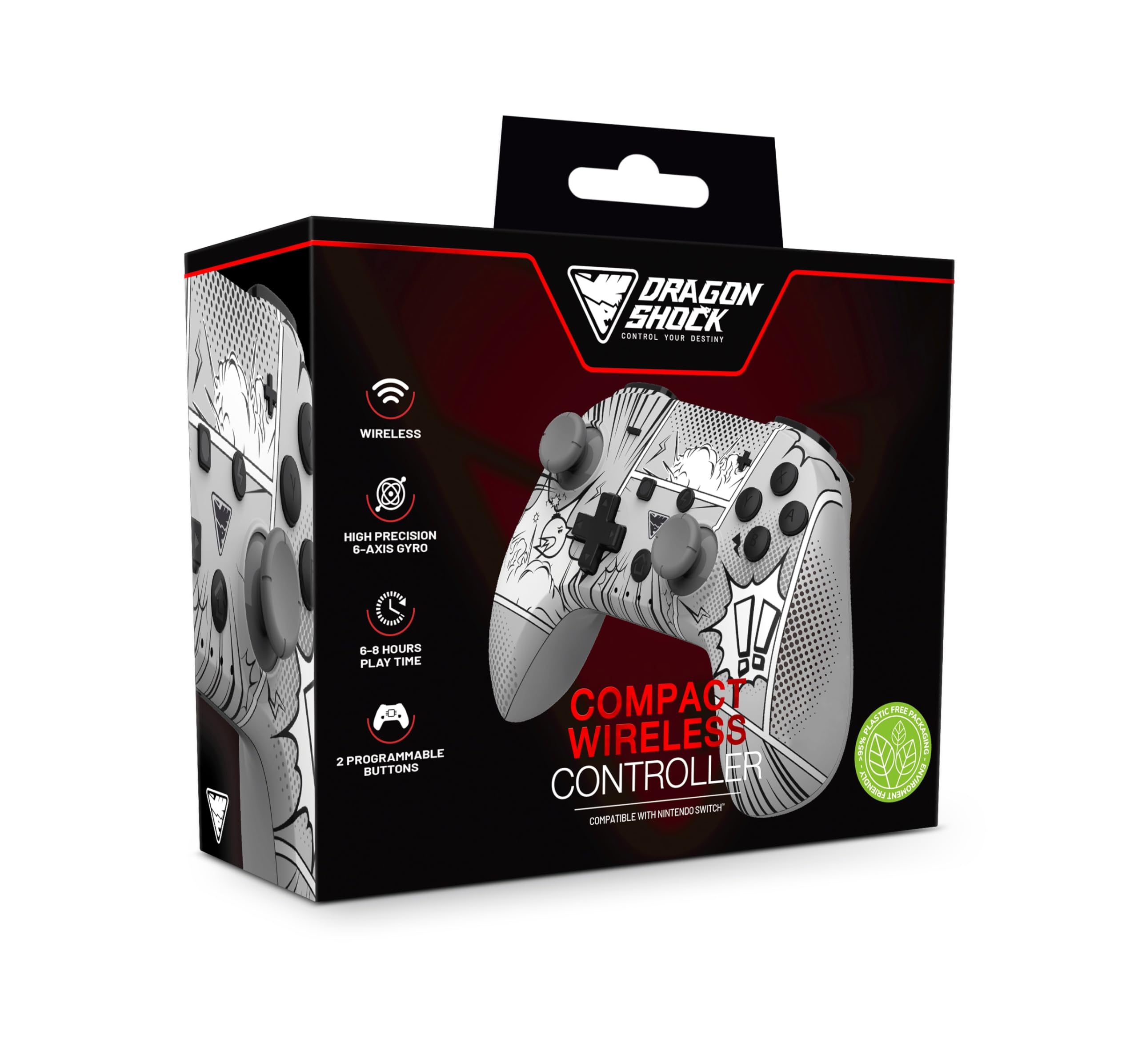 DragonShock - PopTop - Manette compacte sans fil Bluetooth compatible Nintendo Switch - Switch OLED - PC - Android