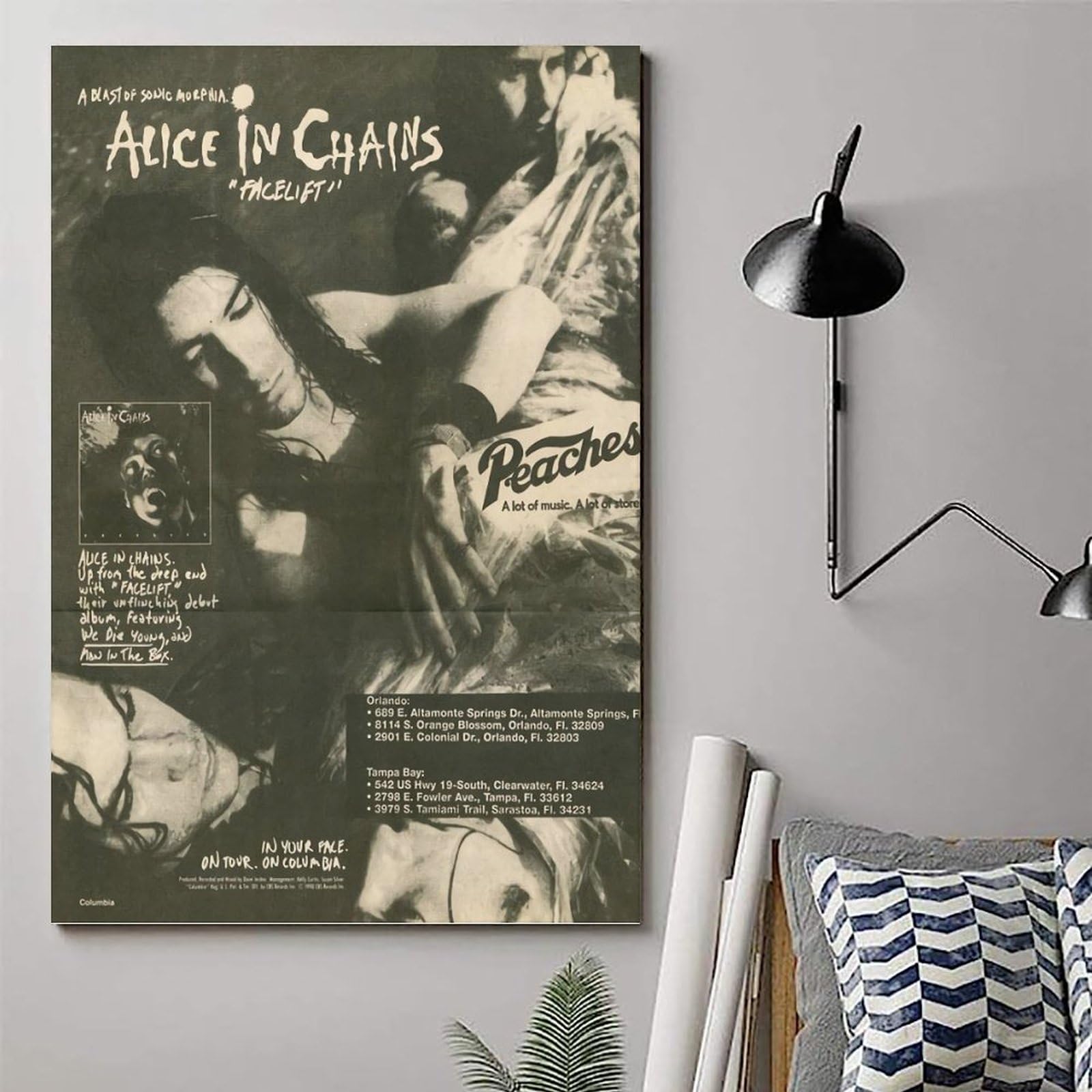 OREAUORN Alice in Chains（2） Poster Wall Art Canvas Cover Aesthetic Vintage  Poster Decorative Painting for Living Room Bed Room 12x18inch(30x45cm) ...