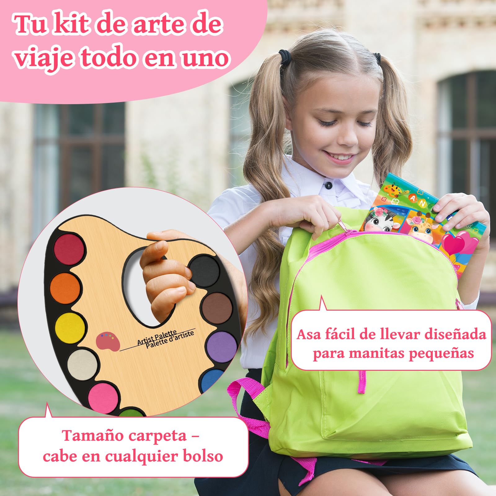 Elfew Pintura con Acuarelas para Ninos de 4 A 8 Anos, Libro para Colorear con Acuarelas, Juego de Acuarelas, Regalos para Niñas y Niños