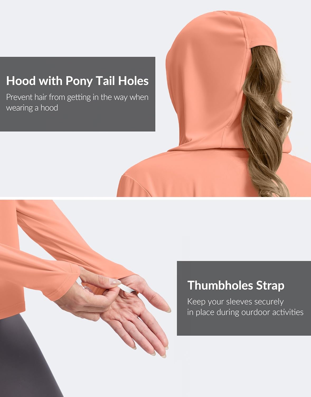 G Gradual Women's UPF 50+ Sun Shirt with Hoodie Long Sleeve UV Protection Shirts Lightweight Hiking Fishing Shirts for Women - Image 7