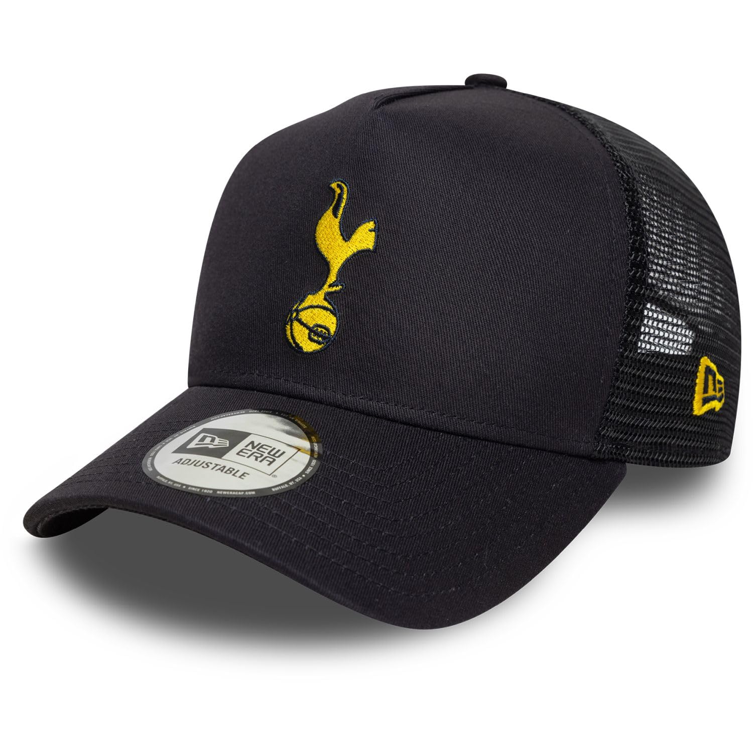New Era Tottenham Hotspur, Spurs, Official Merchandise, Seasonal Navy E-Frame Trucker Baseball Cap, Adjustable