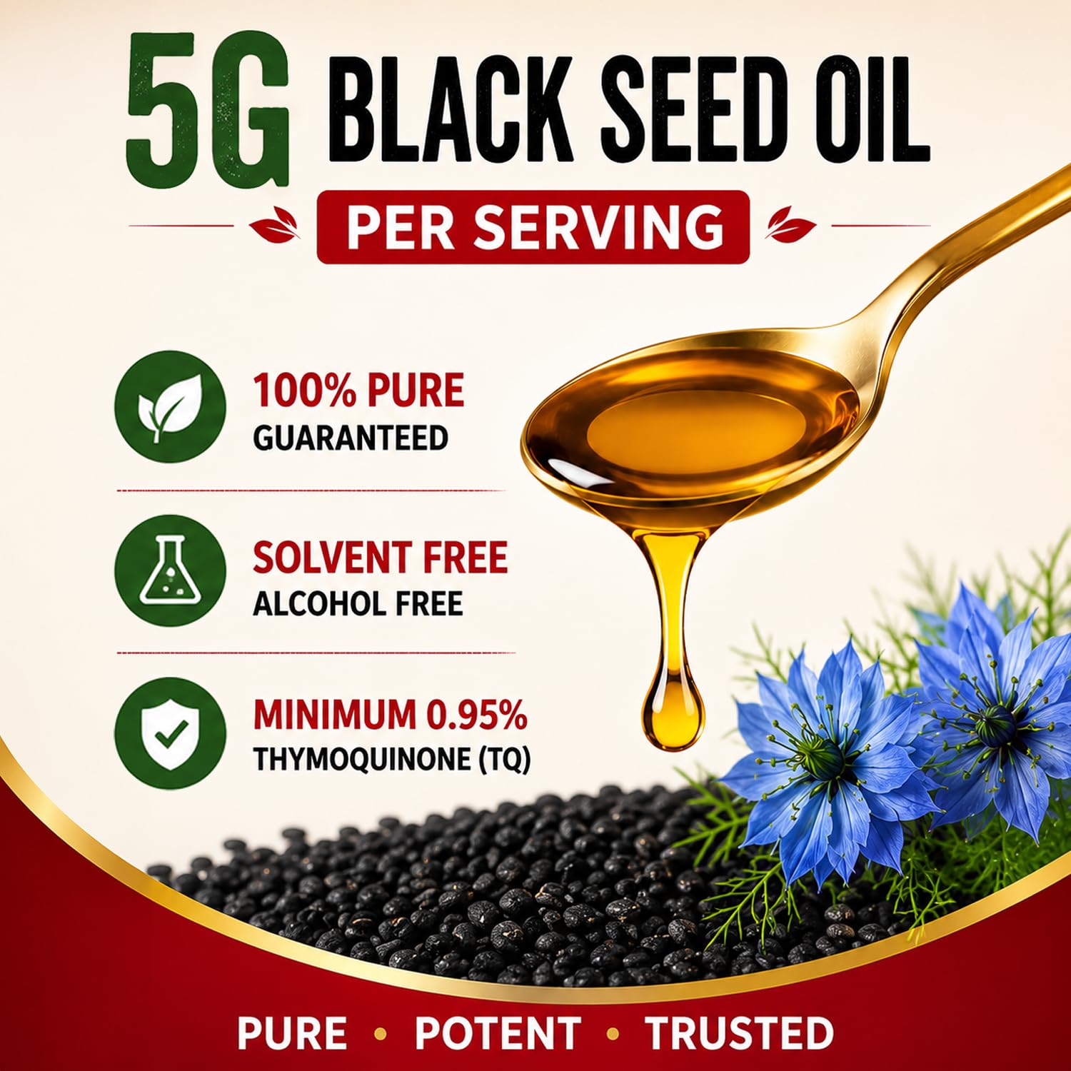 Best Naturals Black Seed Oil - Minimum 0.95% Thymoquinone (TQ) - Cold Pressed Nigella Sativa Aids in Digestive Health, Immune Support, Brain Function, Joint Mobility, Gluten Free, Non GMO - 16 OZ — Amazon image 6