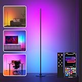 LED Floor Lamp&comma; Corner Lamp Compatible with Alexa&comma; Smart Modern Floor Lamp with Music Sync 16 Million Colors & 68&plus; Scene RGBICW Floor Lamp for Bedroom Living Room and Gaming Rooms