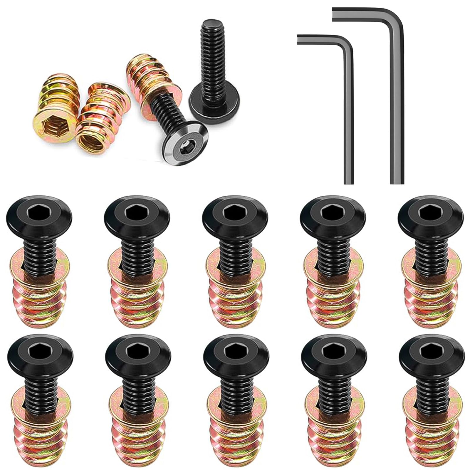 20 écrous à Six Pans M6x17mm Pour Meuble Bois - Interface Drive - Uxcell