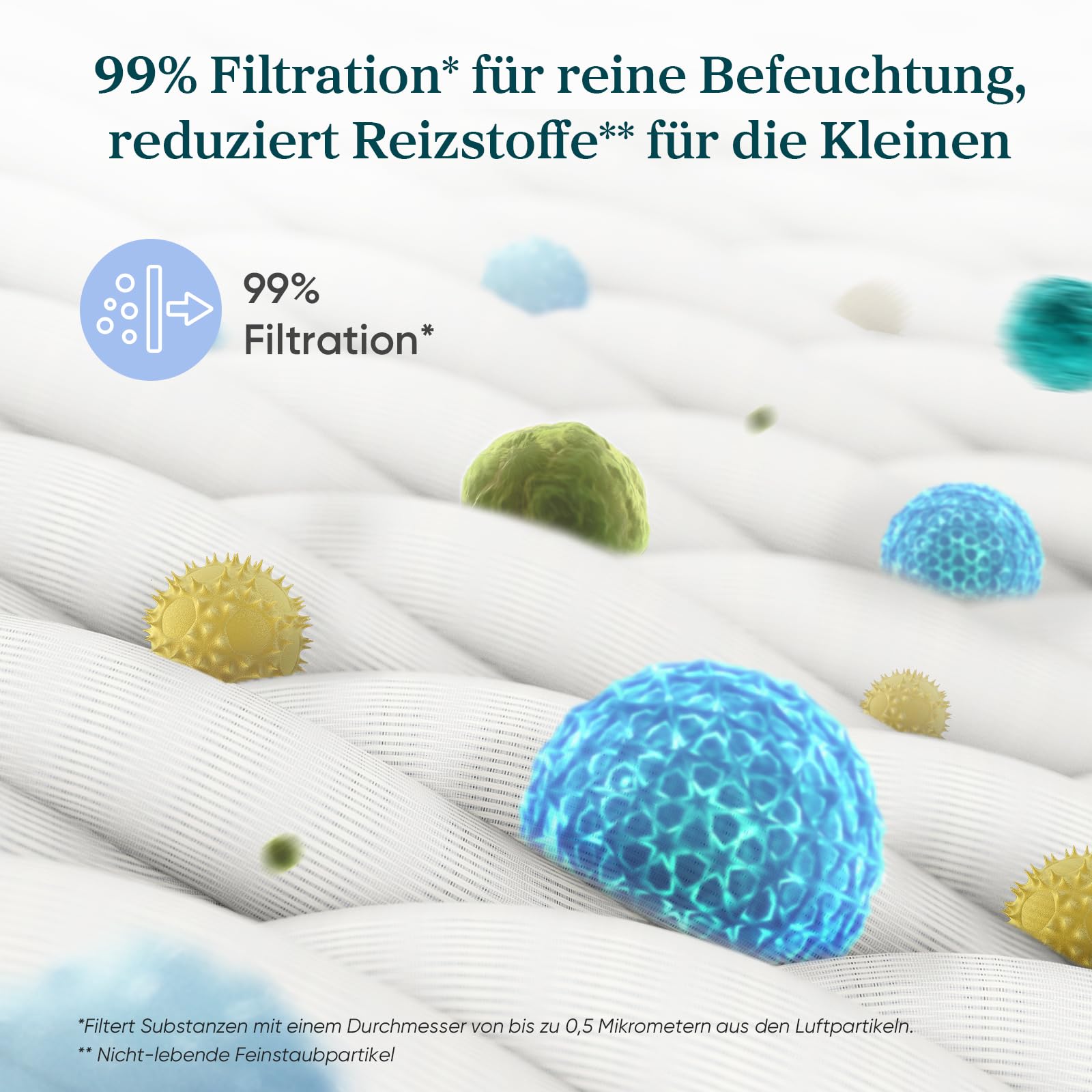 Levoit Smart Verdunstungsluftbefeuchter für Baby, Schlafzimmer, 3,8 L | Top-Fill Luftbefeuchter, Separater Sensor, Humidifier für Kinderzimmer, Blaulichtfreiem Nachtlicht, Auto Shut-off, Mattweiß