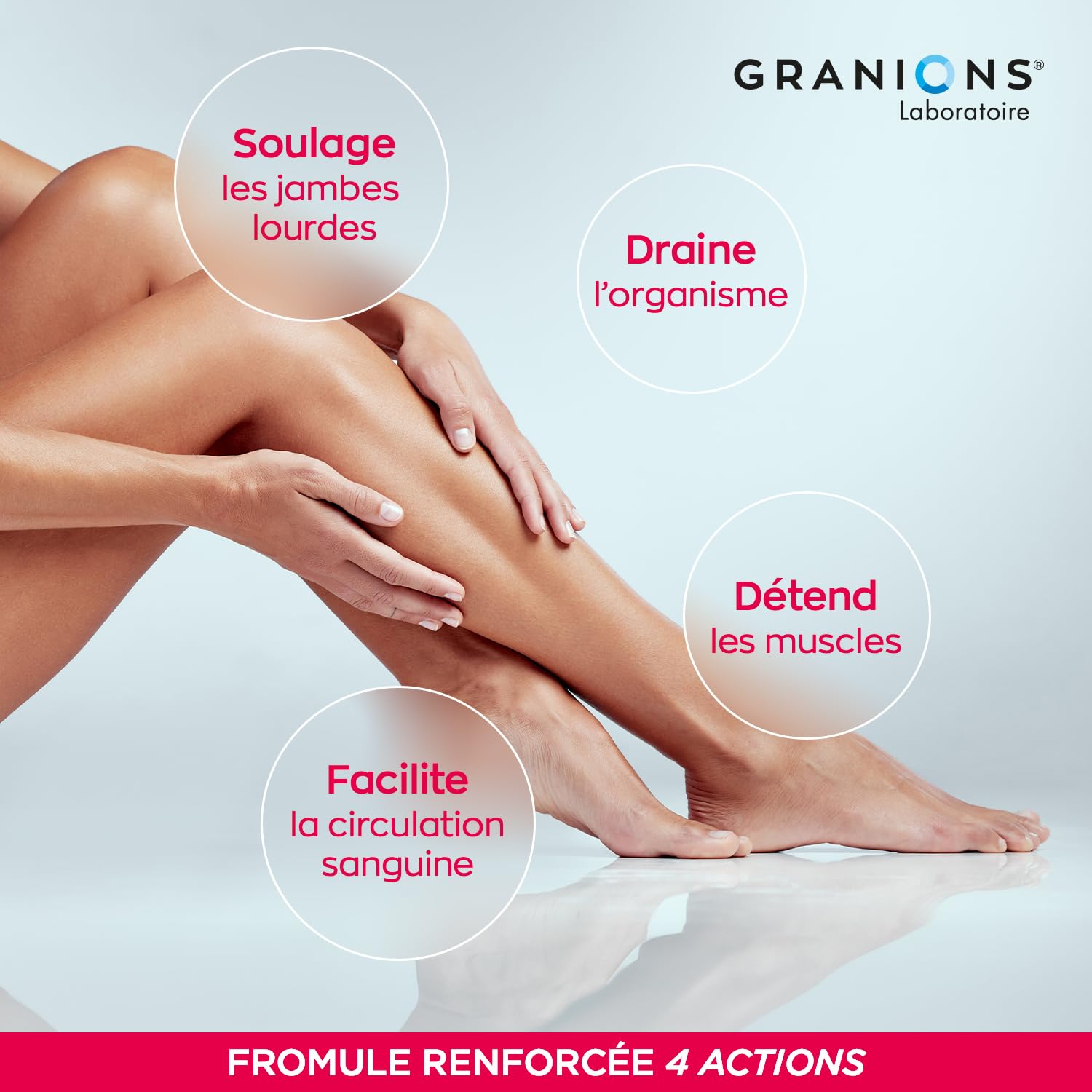 GRANIONS - VEINOMIX FORT - Retention d'eau drainant puissant - Circulation Sanguine Jambes - Vigne rouge + Vitamine C + Vitamine E - Vigne rouge Circulation - Jambes Lourdes - 30 comprimés - 1 mois - 4