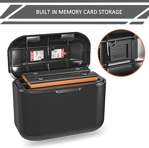 Miniatura 3 de EERSY - Repuesto para cargador de batería rápido Insta 360x3 con ranuras para tarjetas SD Misro y 1 paquete de batería para cámara Insta360 x3
